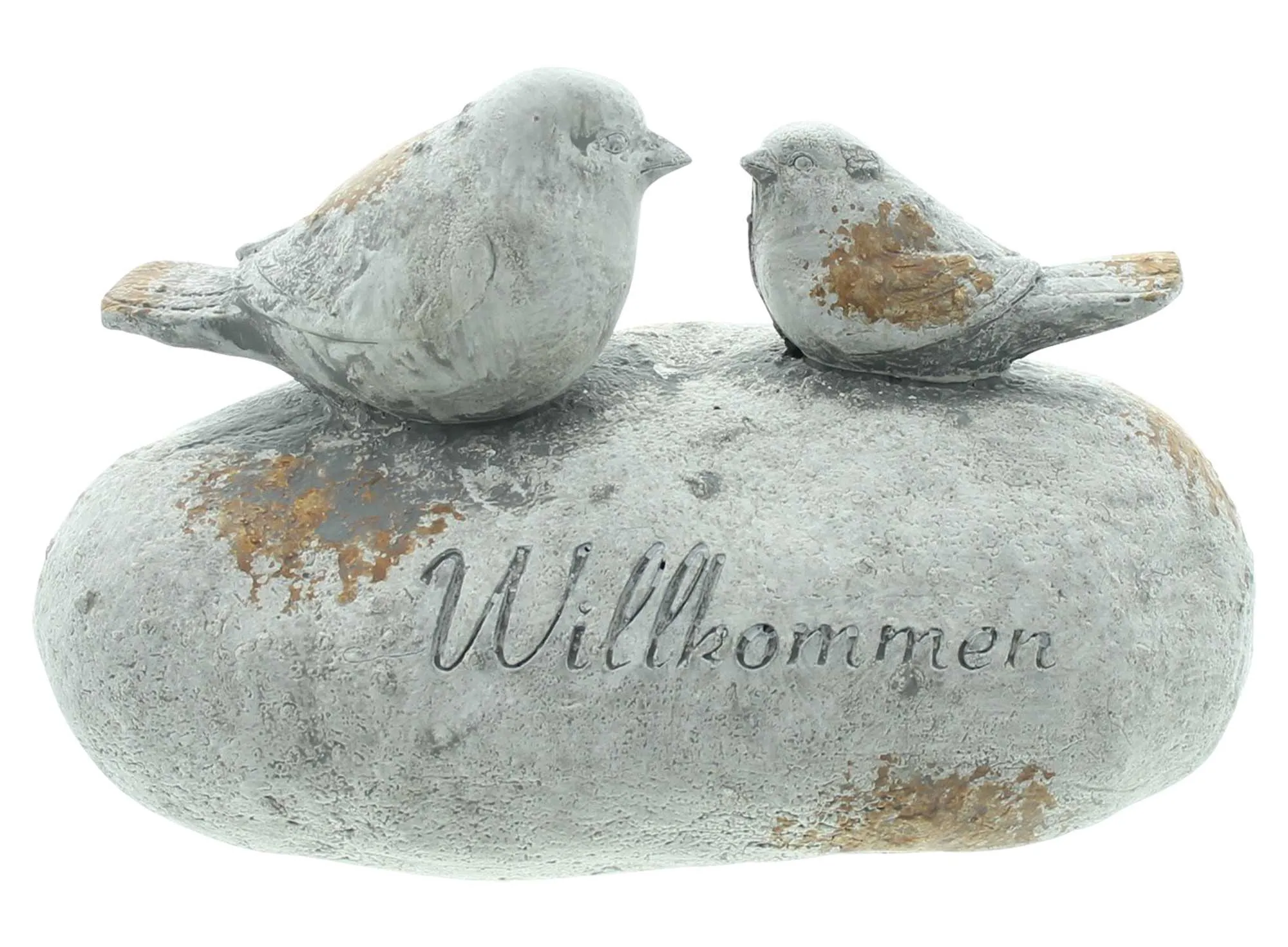 Dekostein "Willkommen"  im Frank Flechtwaren Online Shop für Bunter Ostergarten kaufen