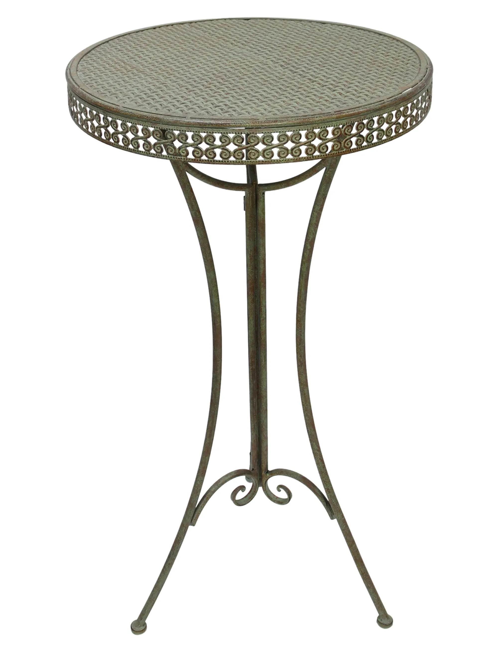 Hoher Gartentisch "Ornamente"  im Frank Flechtwaren Online Shop für Nostalgischer Herbstgarten kaufen