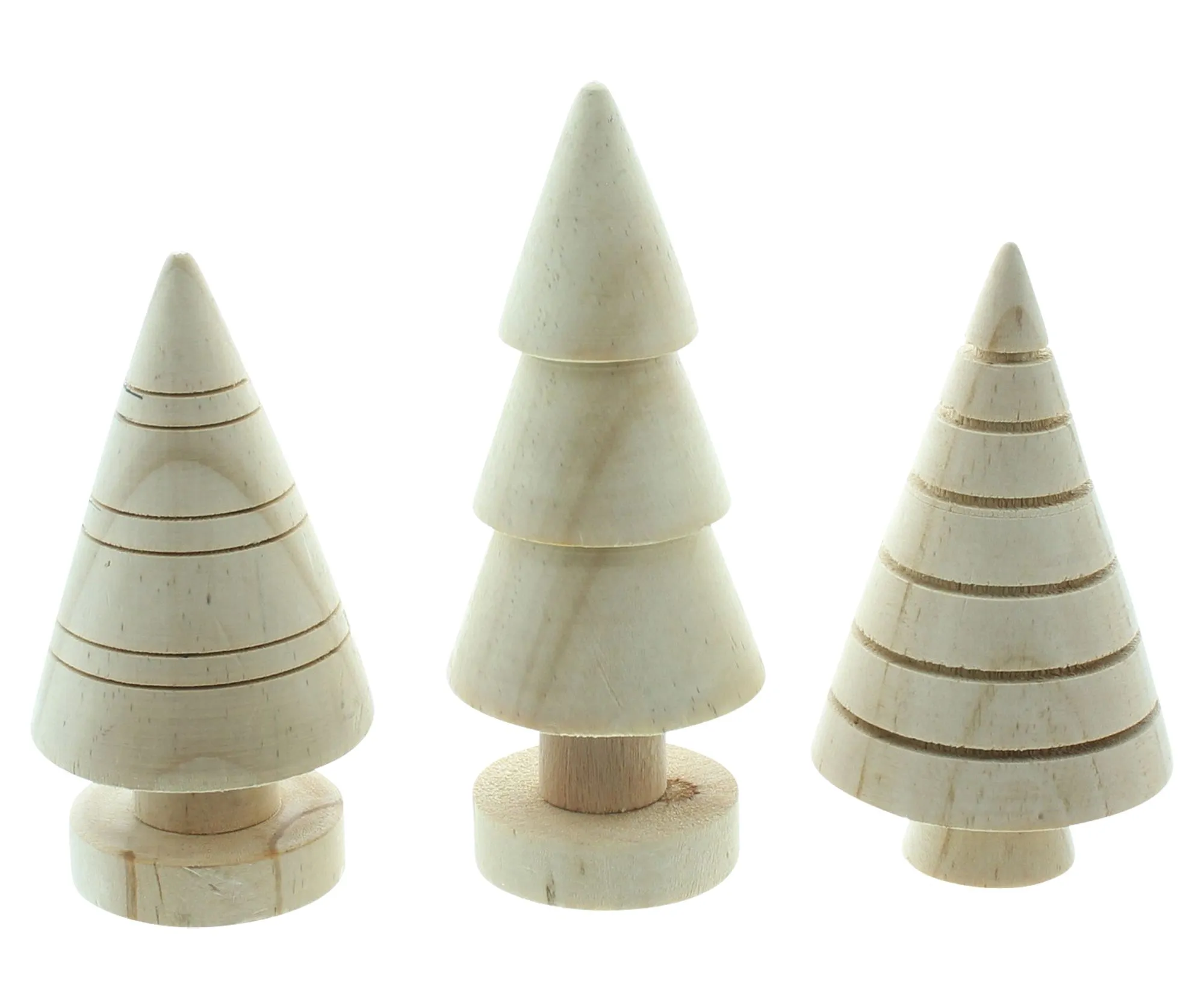 Bäumchen "Holz", 3er Set  im Frank Flechtwaren Online Shop für Tannenbäume kaufen