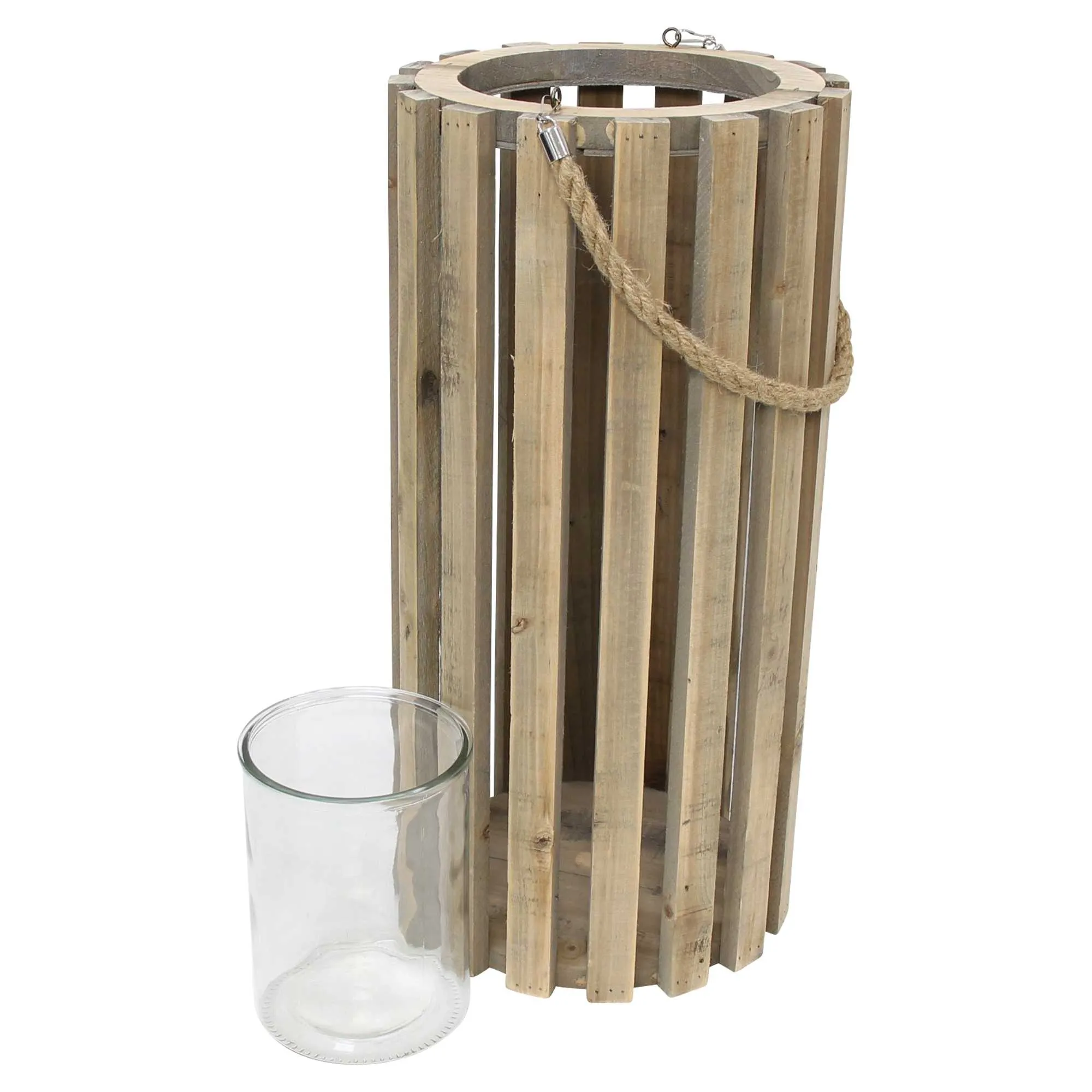 Holzlaterne "Recycling-Chic"  im Frank Flechtwaren Online Shop für Laternen kaufen