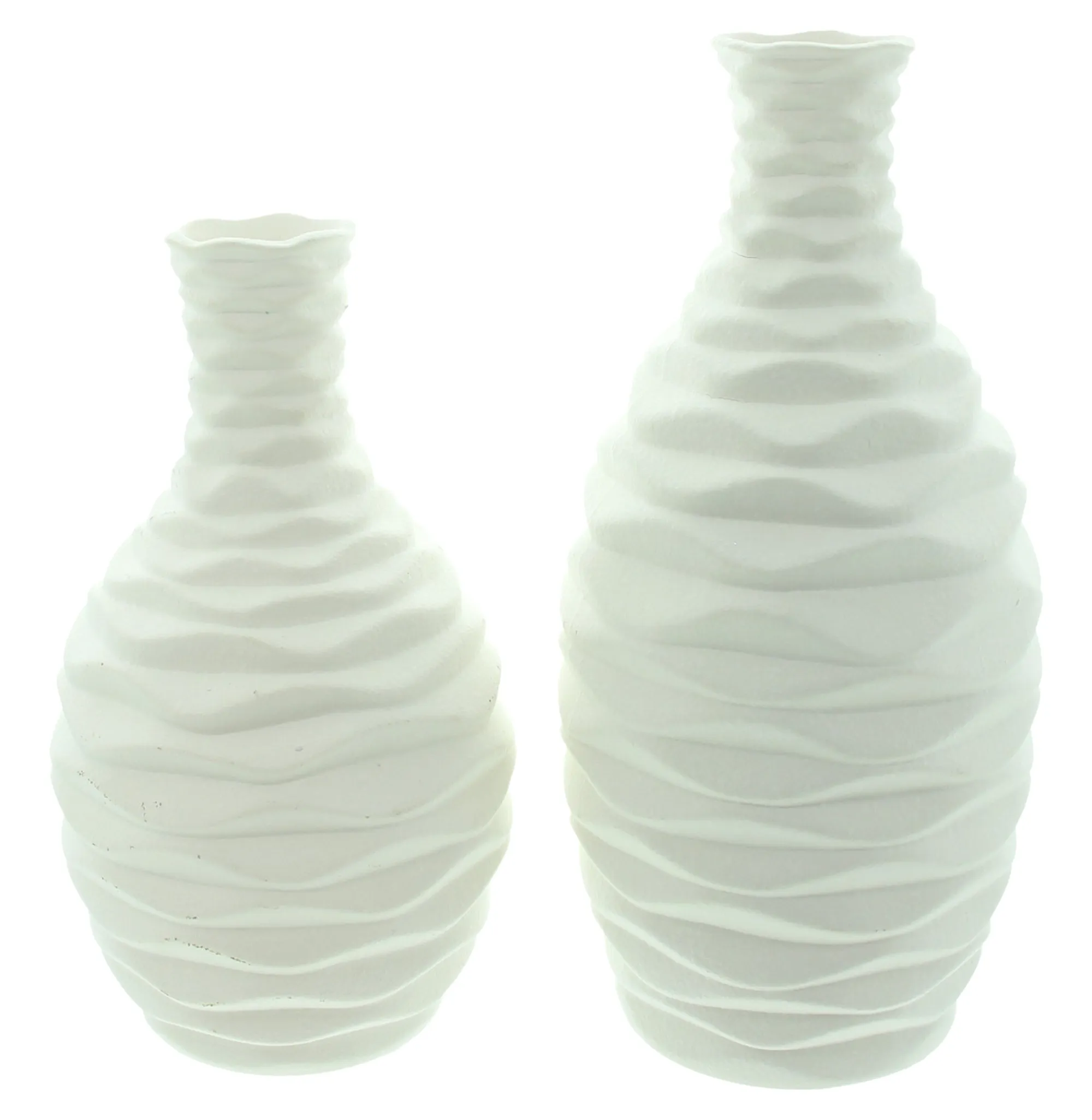 Dekovase "White", 2er Set  im Frank Flechtwaren Online Shop kaufen