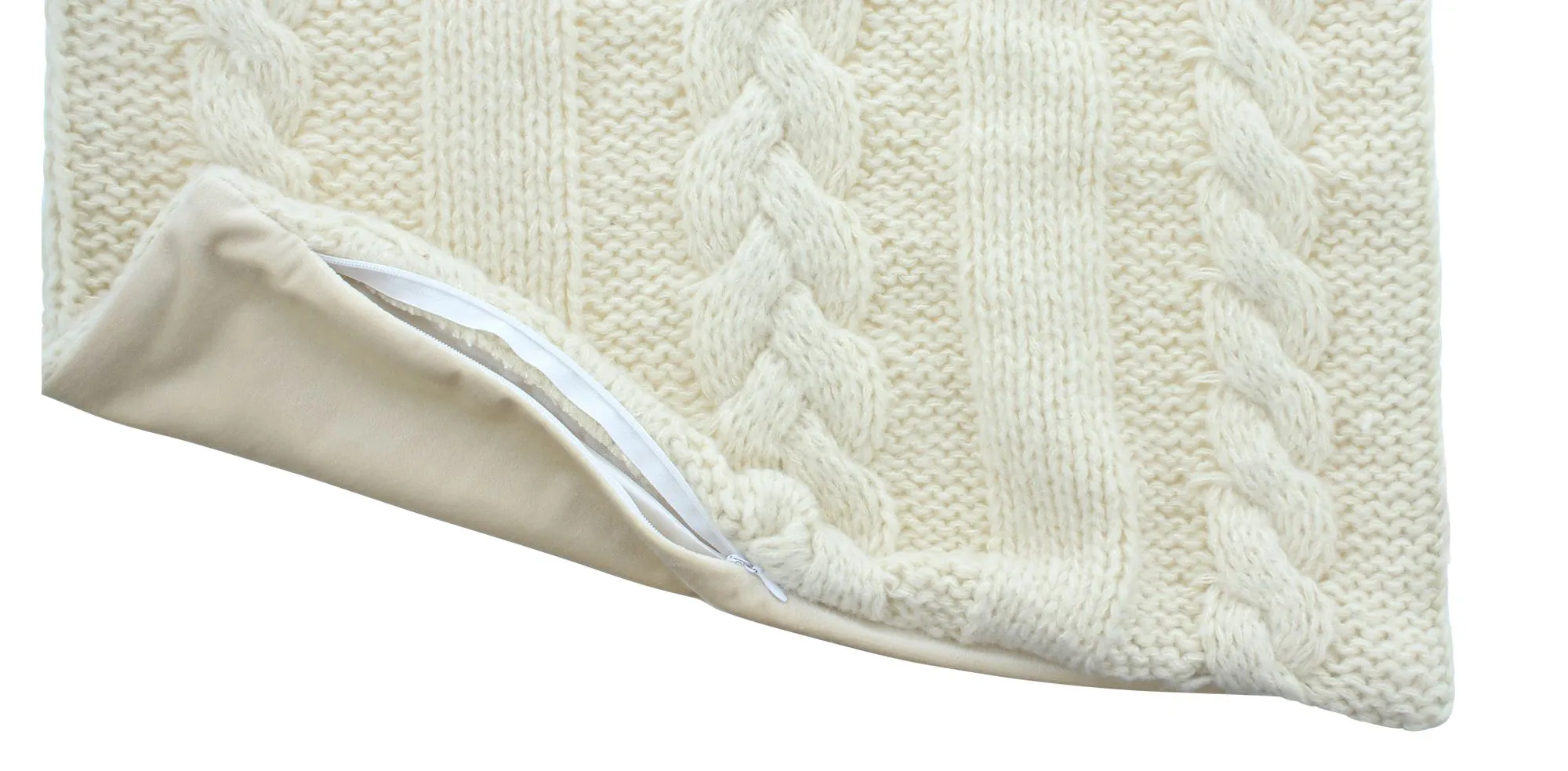 Kissenhülle "Strickmuster"  im Frank Flechtwaren Online Shop für Naturtöne kaufen