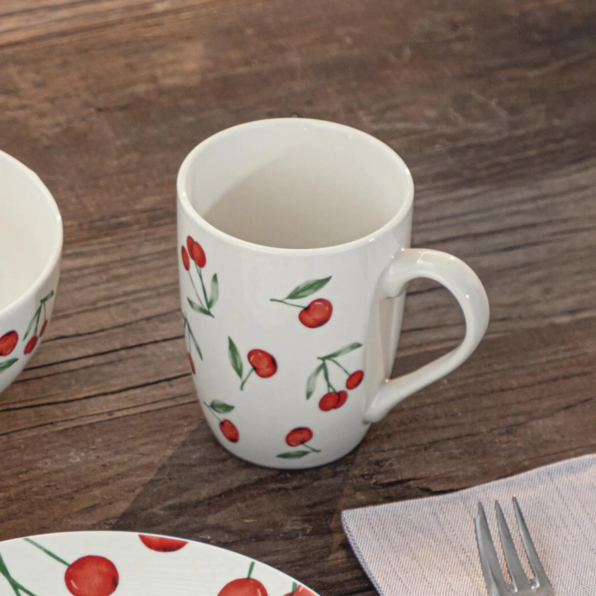 Kaffeebecher "Kirschgenuss", 2er Set  im Frank Flechtwaren Online Shop kaufen