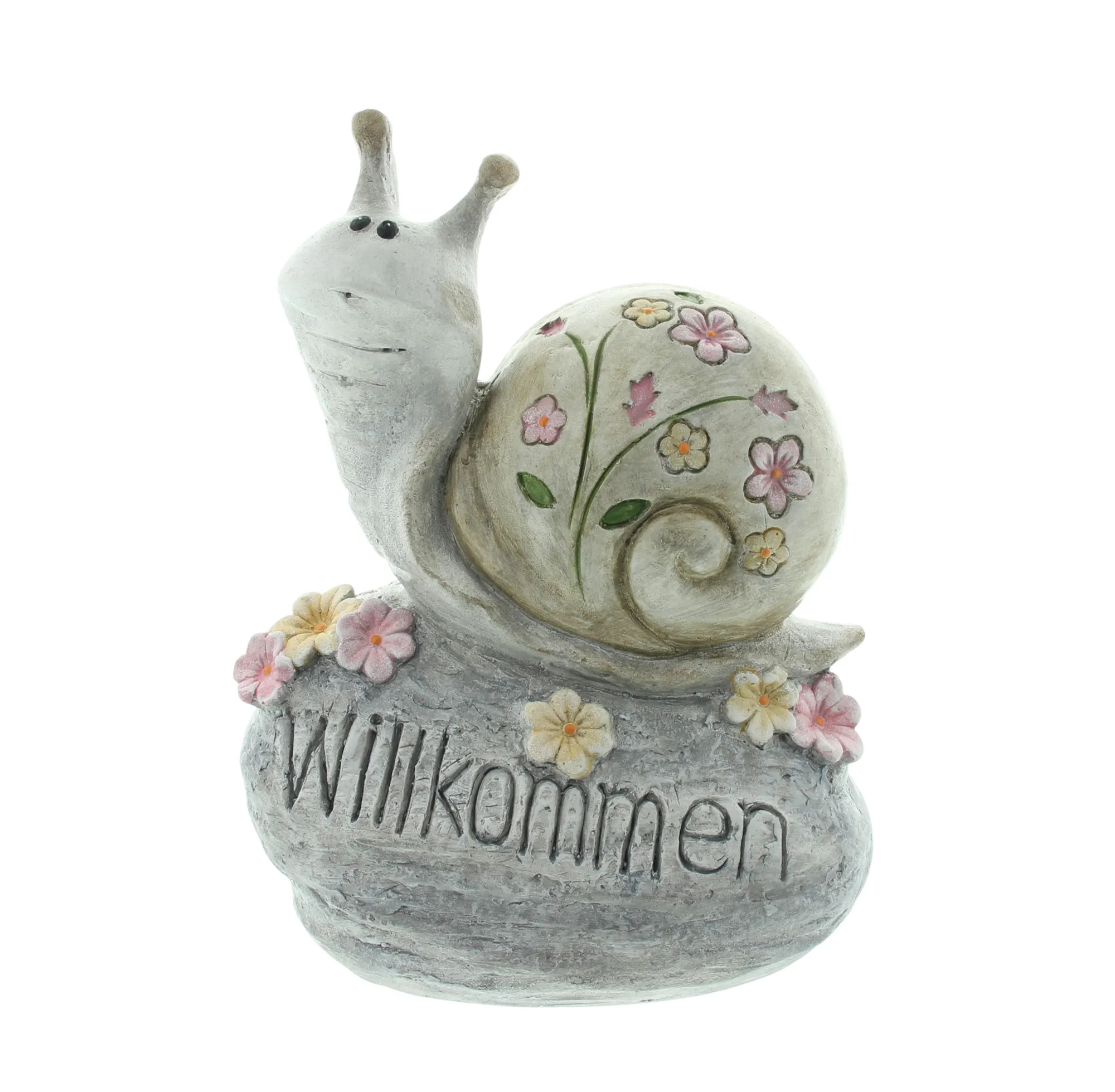 Dekoschnecke "Willkommen"  im Frank Flechtwaren Online Shop für Bunter Ostergarten kaufen