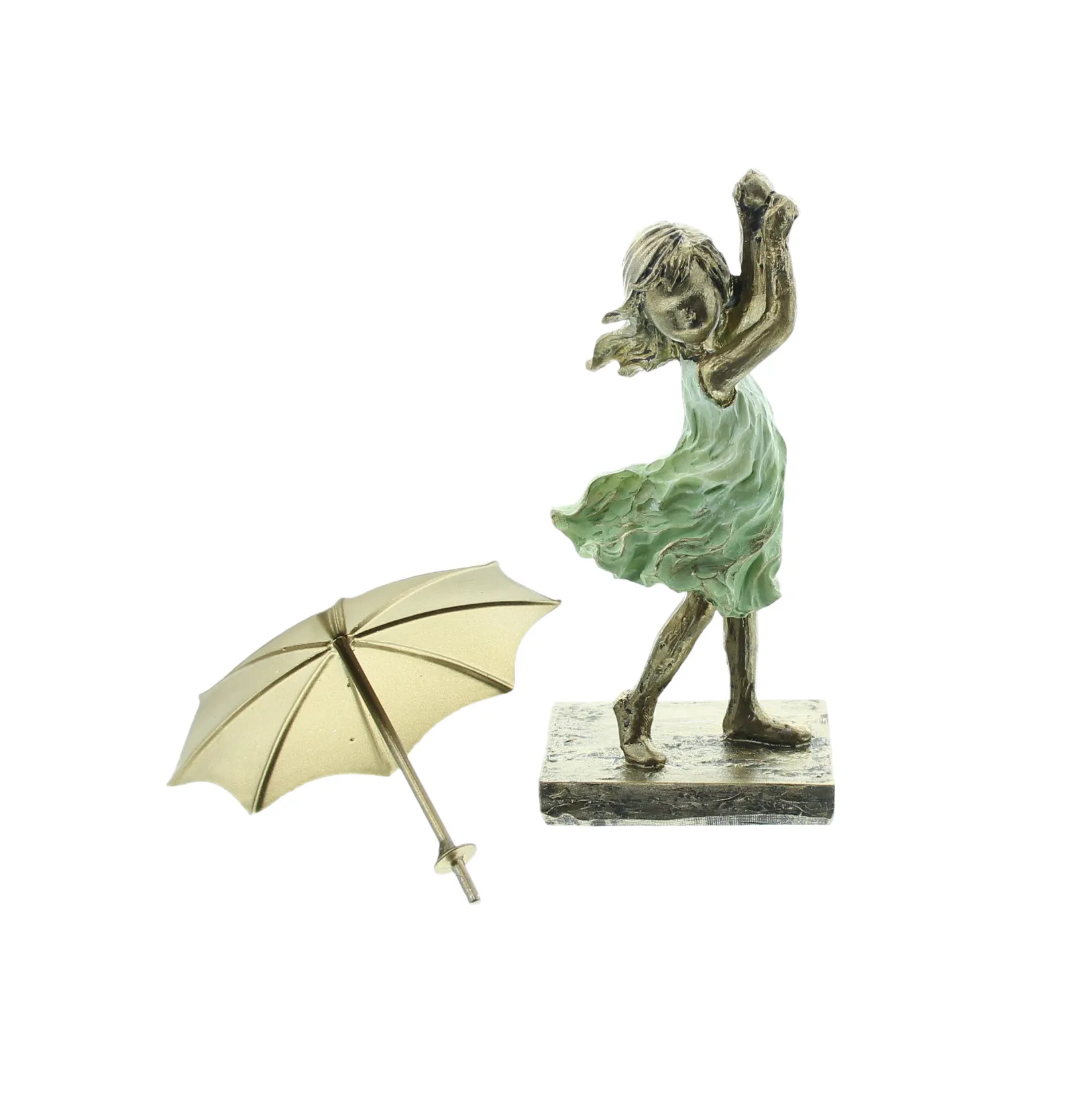 Figur "Mädchen mit Schirm"  im Frank Flechtwaren Online Shop für Dekofiguren kaufen