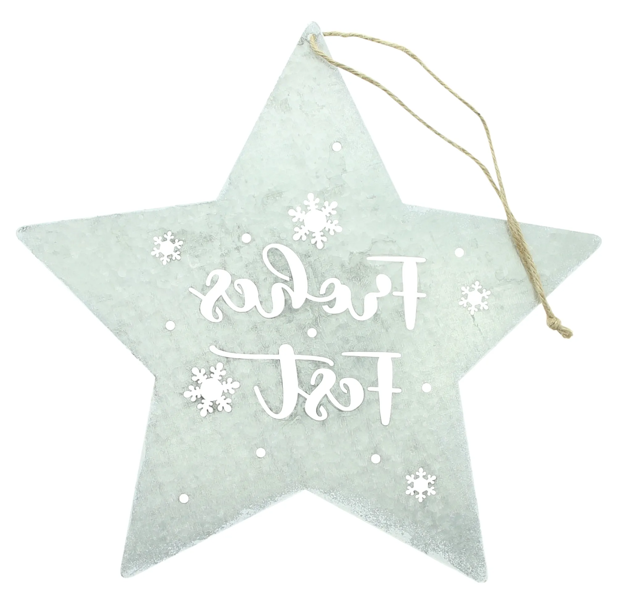 Sternhänger "Frohes Fest"  im Frank Flechtwaren Online Shop für Dekohänger  kaufen