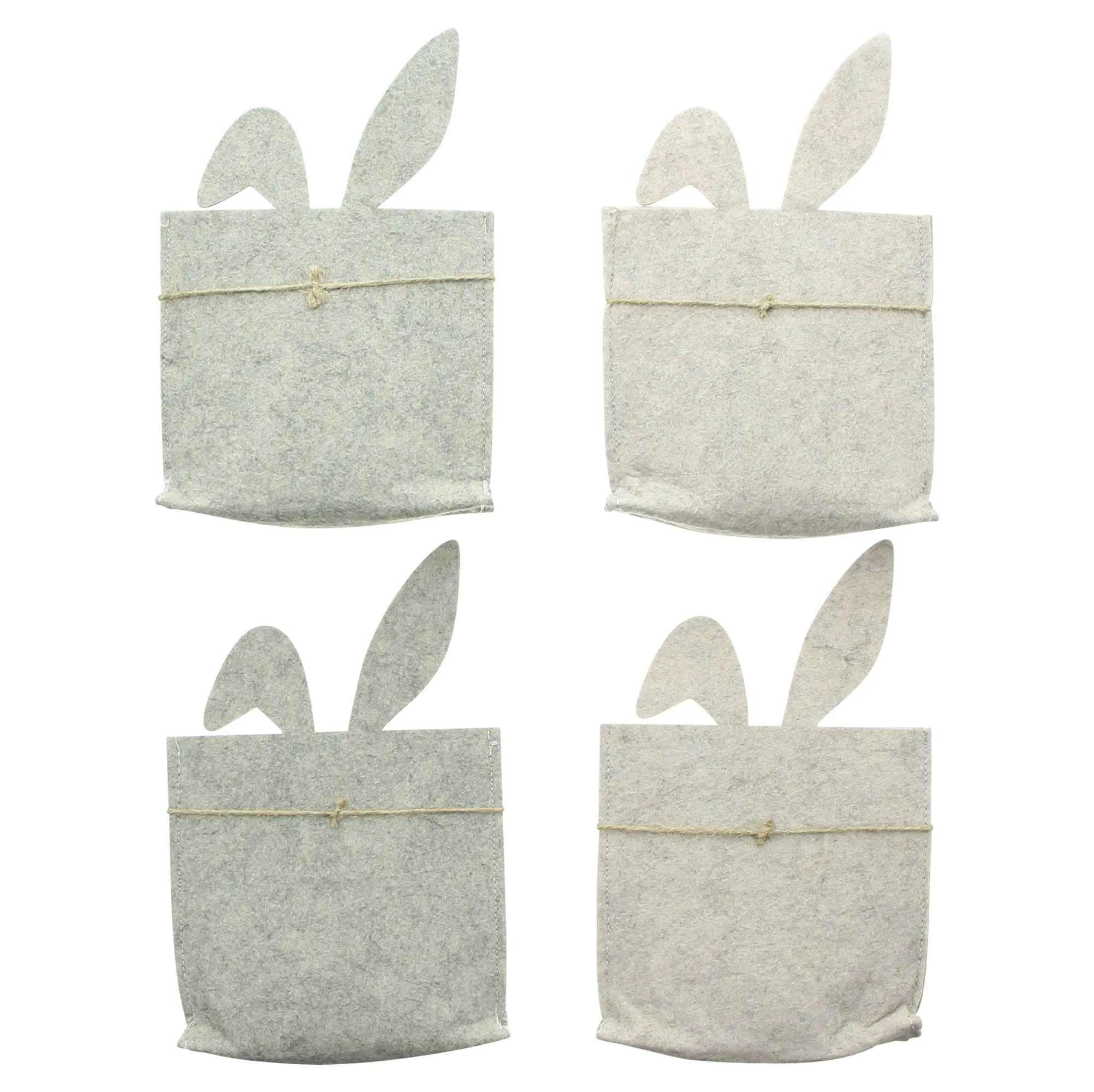Filzbeutel "Osterhase", 4er Set  im Frank Flechtwaren Online Shop für Osterkörbe &amp; Osternester kaufen