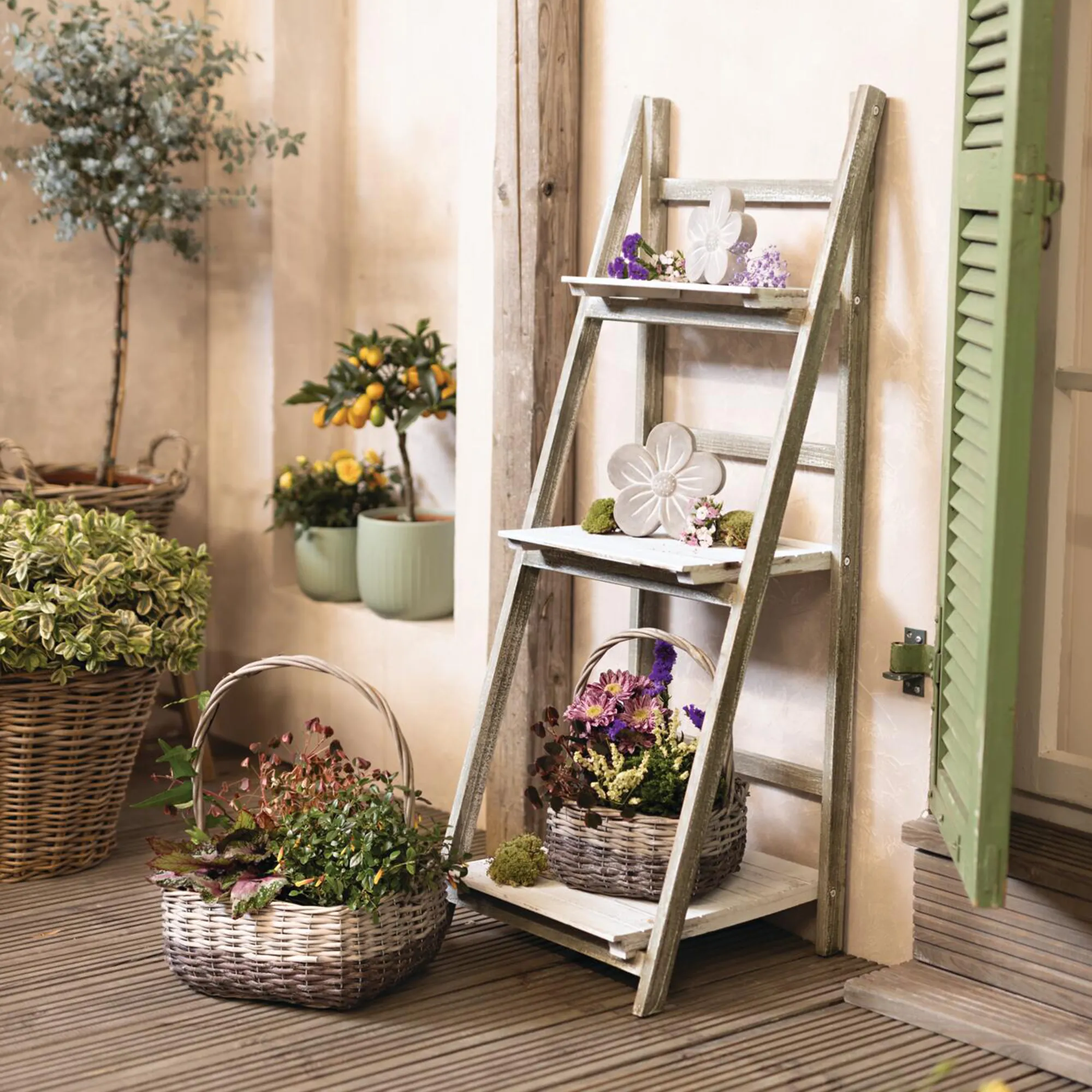 Blüte "Stone", 2er Set  im Frank Flechtwaren Online Shop für Gartenfiguren kaufen