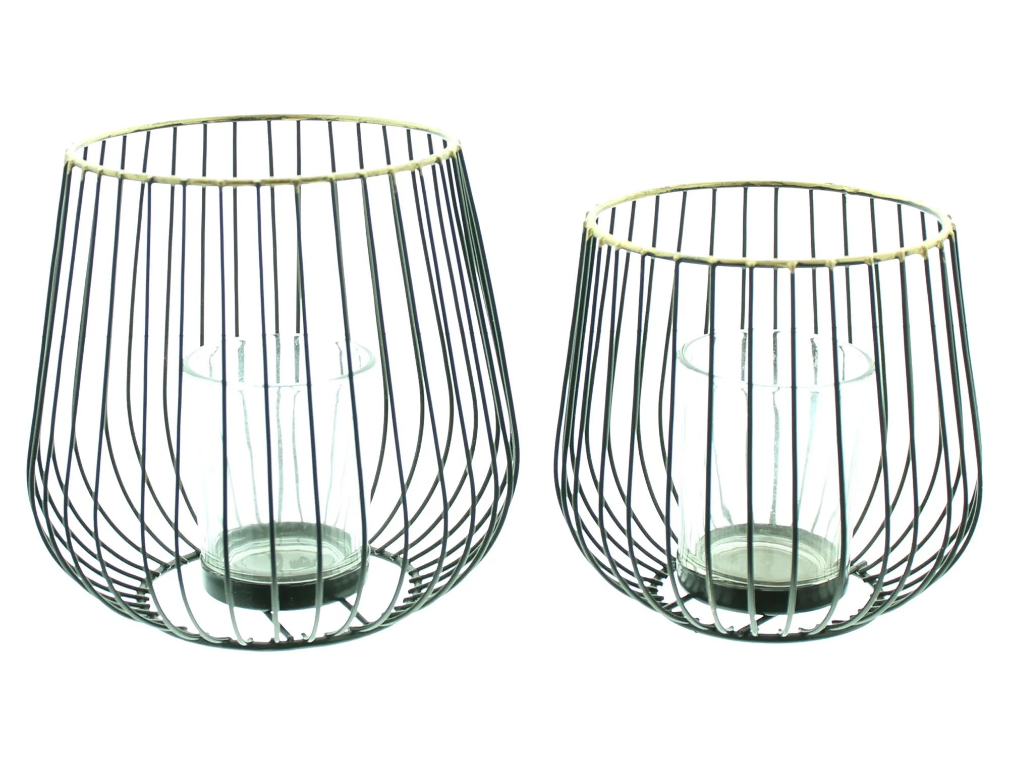 Windlicht "Modern", 2er Set  im Frank Flechtwaren Online Shop für Black &amp; White kaufen