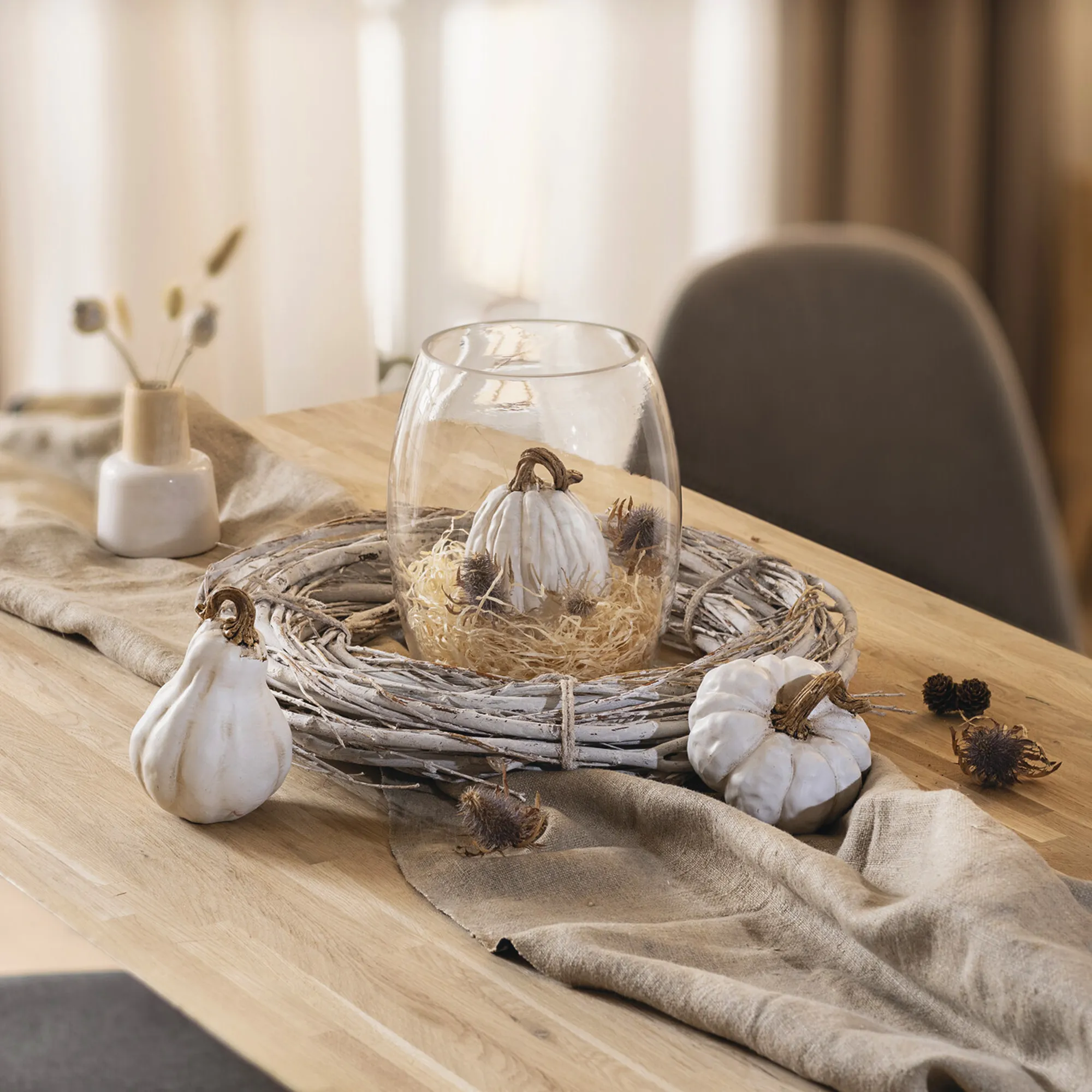 Reisigkranz "White Charme"  im Frank Flechtwaren Online Shop für Shabby Chic kaufen