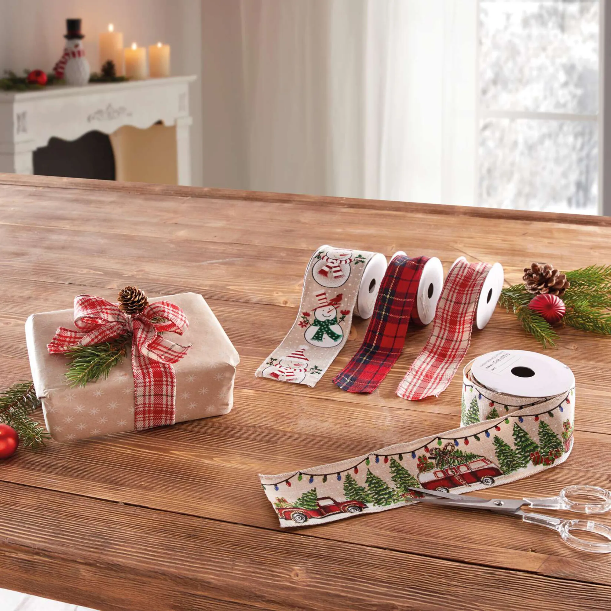Dekoband "Winterzeit", 4er Set  im Frank Flechtwaren Online Shop für Zubehör kaufen