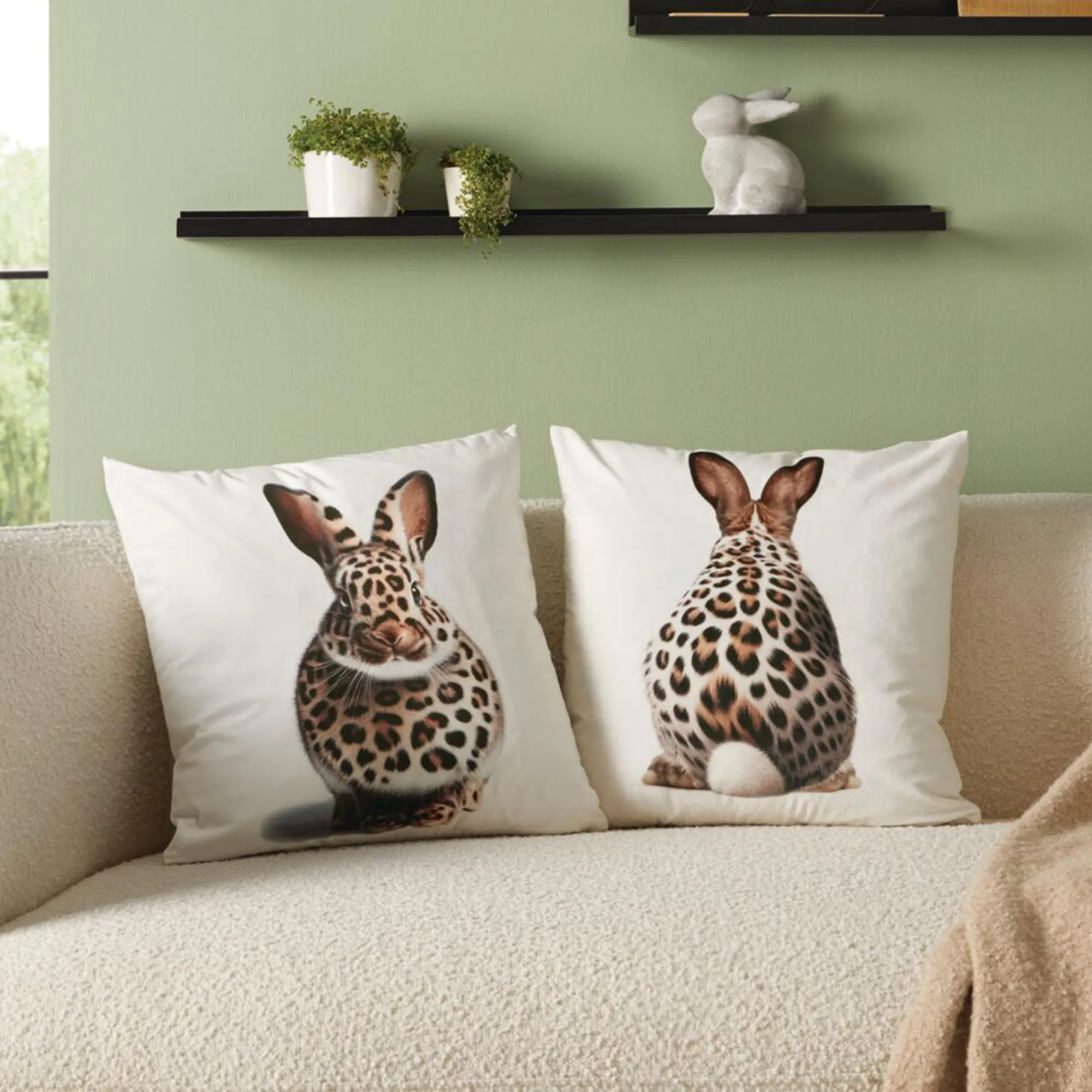 Kissenhülle "Hase Leo"  im Frank Flechtwaren Online Shop kaufen