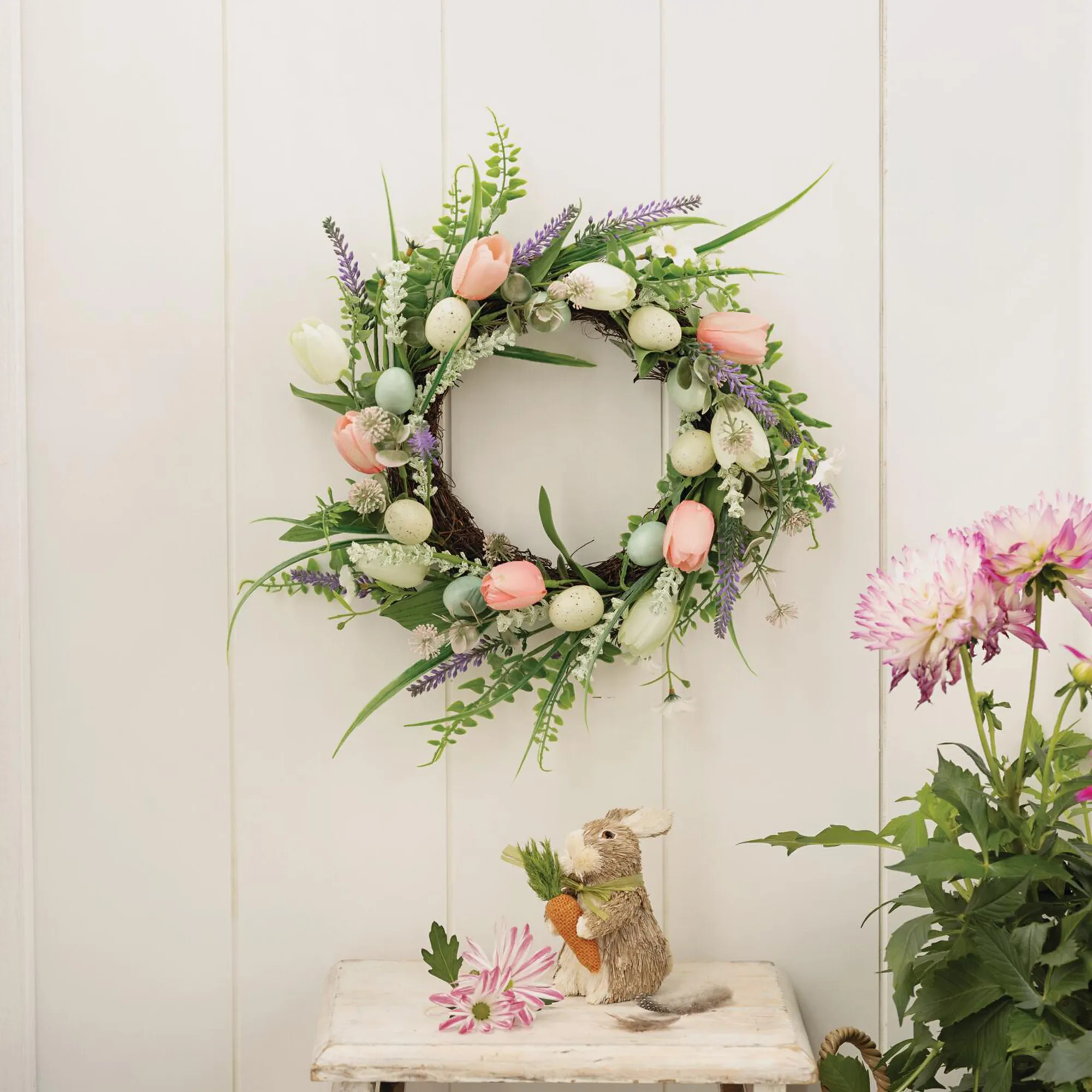 Osterkranz "Tulpenliebe"  im Frank Flechtwaren Online Shop kaufen