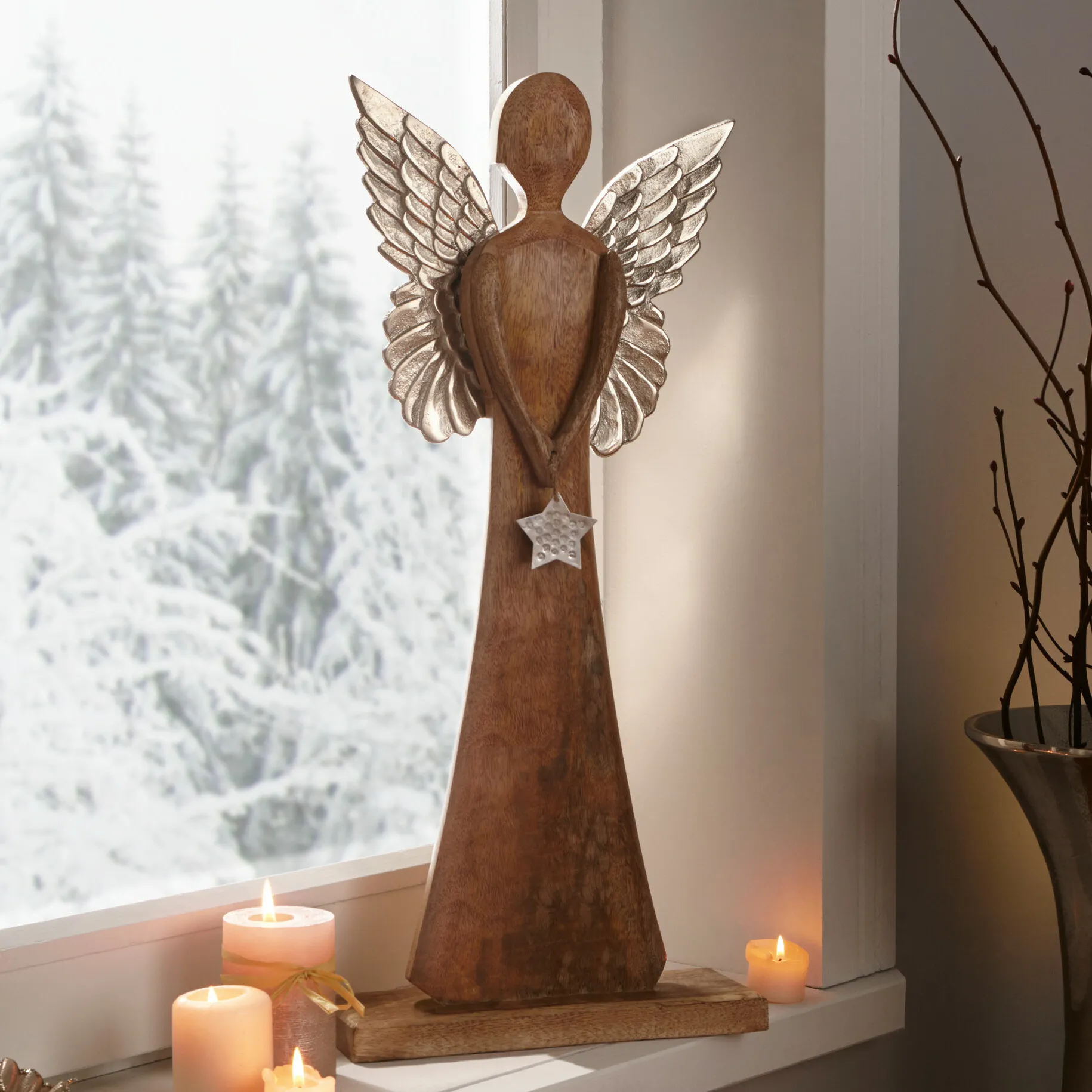 Engel "Silver Star"  im Frank Flechtwaren Online Shop kaufen