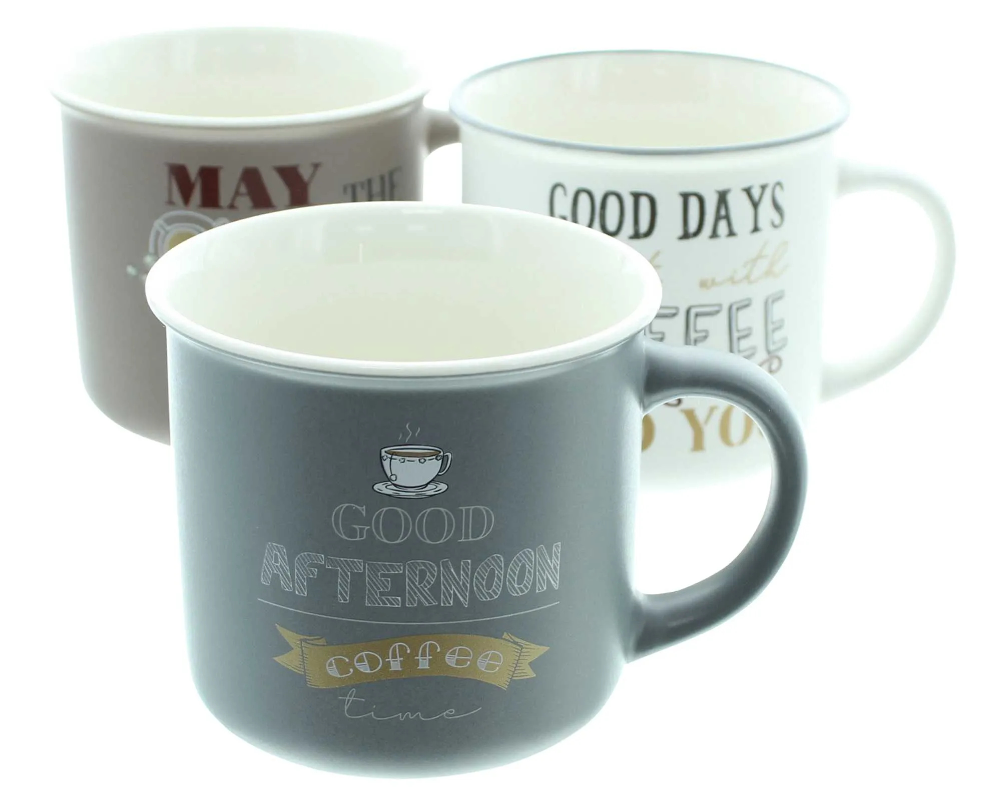 Tasse "Coffee", 3er Set  im Frank Flechtwaren Online Shop für Geschenke-Tipps kaufen