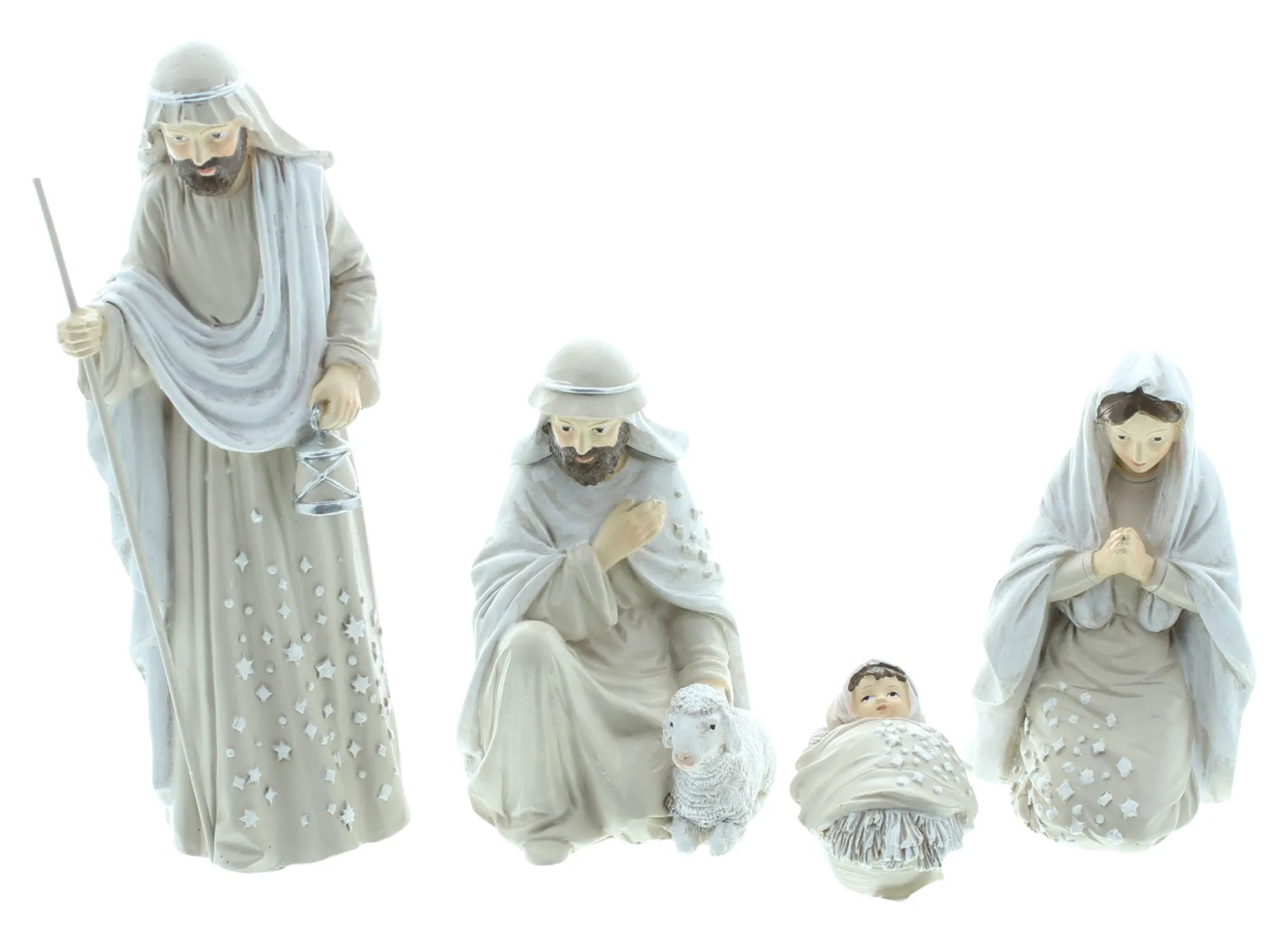 Krippefiguren "Heiligabend", 4er Set  im Frank Flechtwaren Online Shop für Weihnachtliche Dekofiguren kaufen