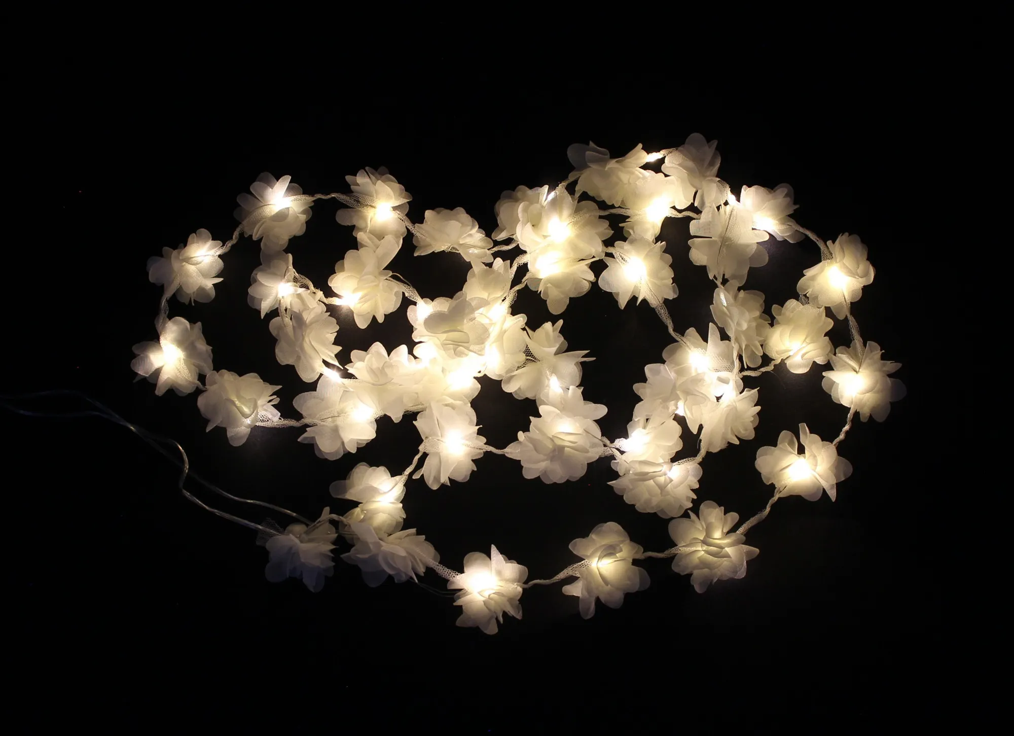 LED-Lichterkette "White Blossom", 2er Set  im Frank Flechtwaren Online Shop für LED-Lichterketten kaufen
