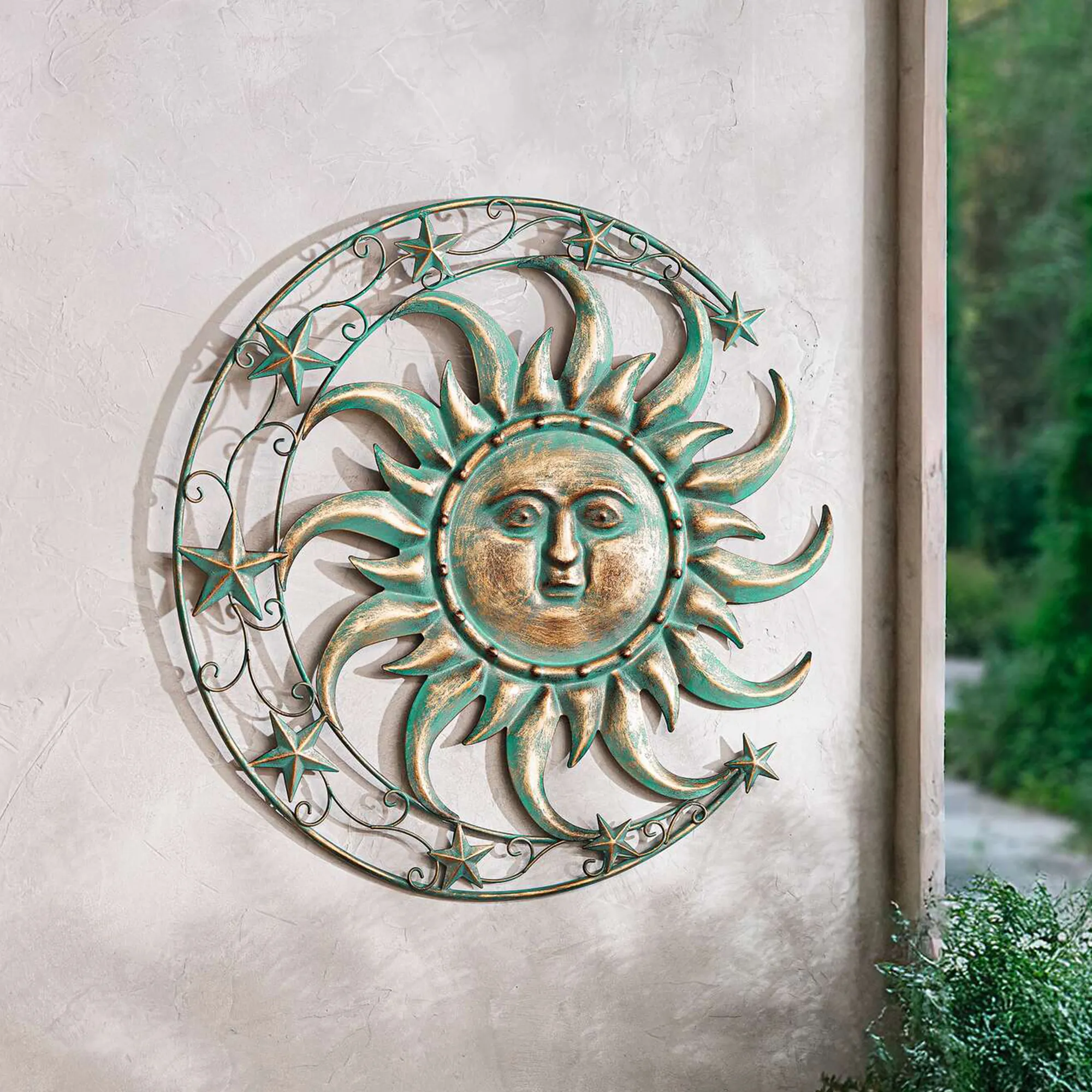 Wanddeko "Sonne, Mond &amp; Sterne"  im Frank Flechtwaren Online Shop kaufen