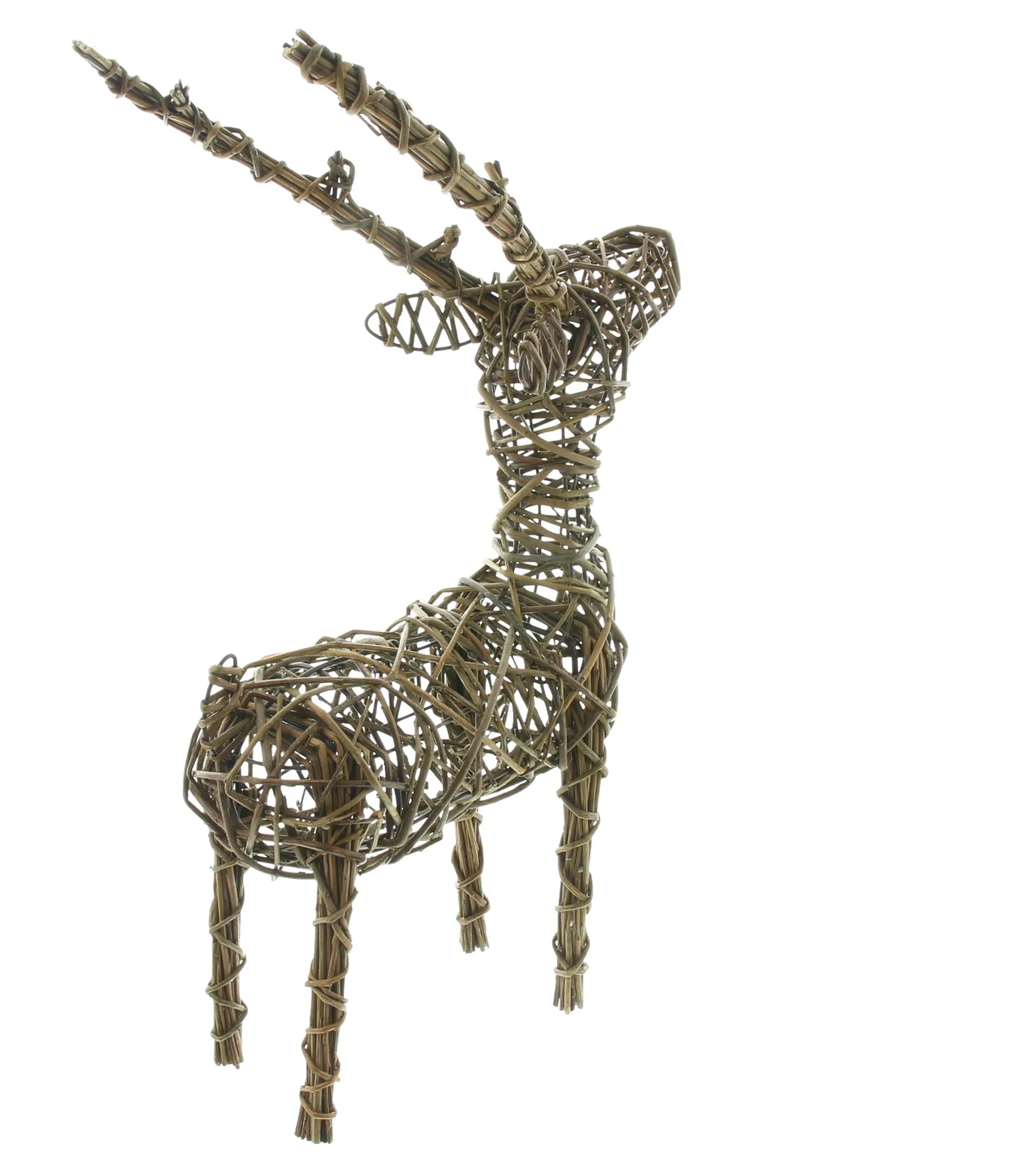 Flechtfigur "Rentier"  im Frank Flechtwaren Online Shop für Weihnachtliche Dekofiguren kaufen