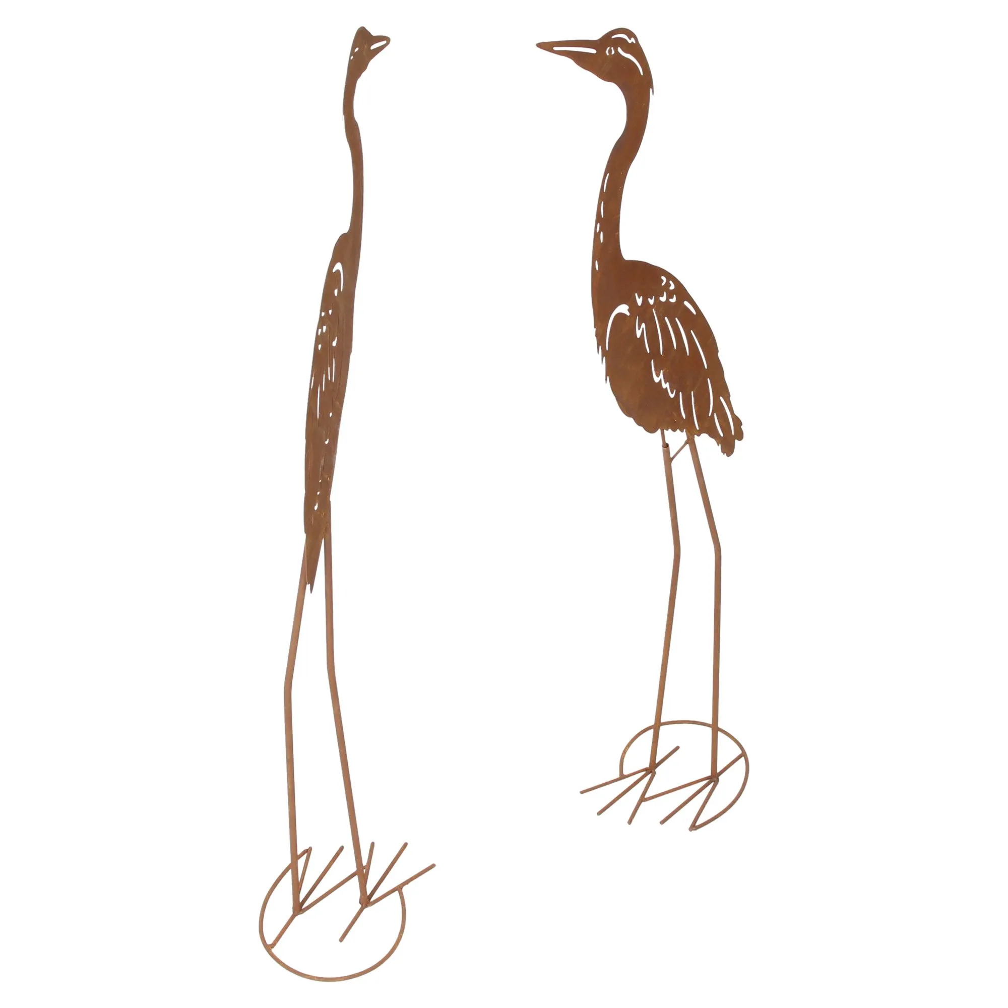 Metallvogel "Rost", 2er Set  im Frank Flechtwaren Online Shop für Dekofiguren kaufen
