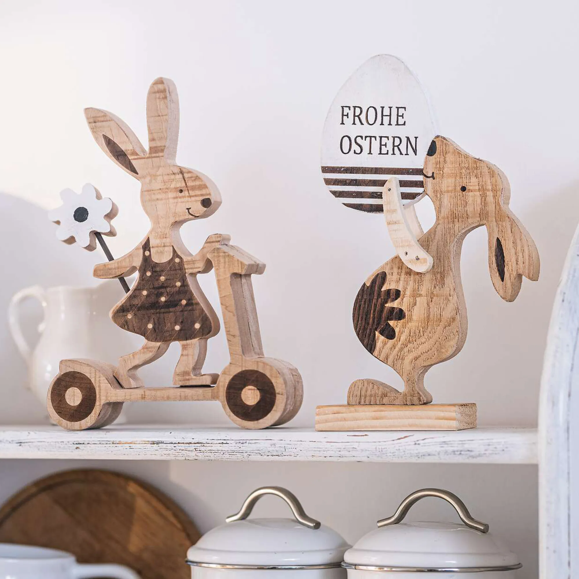 Häsin "Osterfahrt"  im Frank Flechtwaren Online Shop für Hasen &amp; Co kaufen
