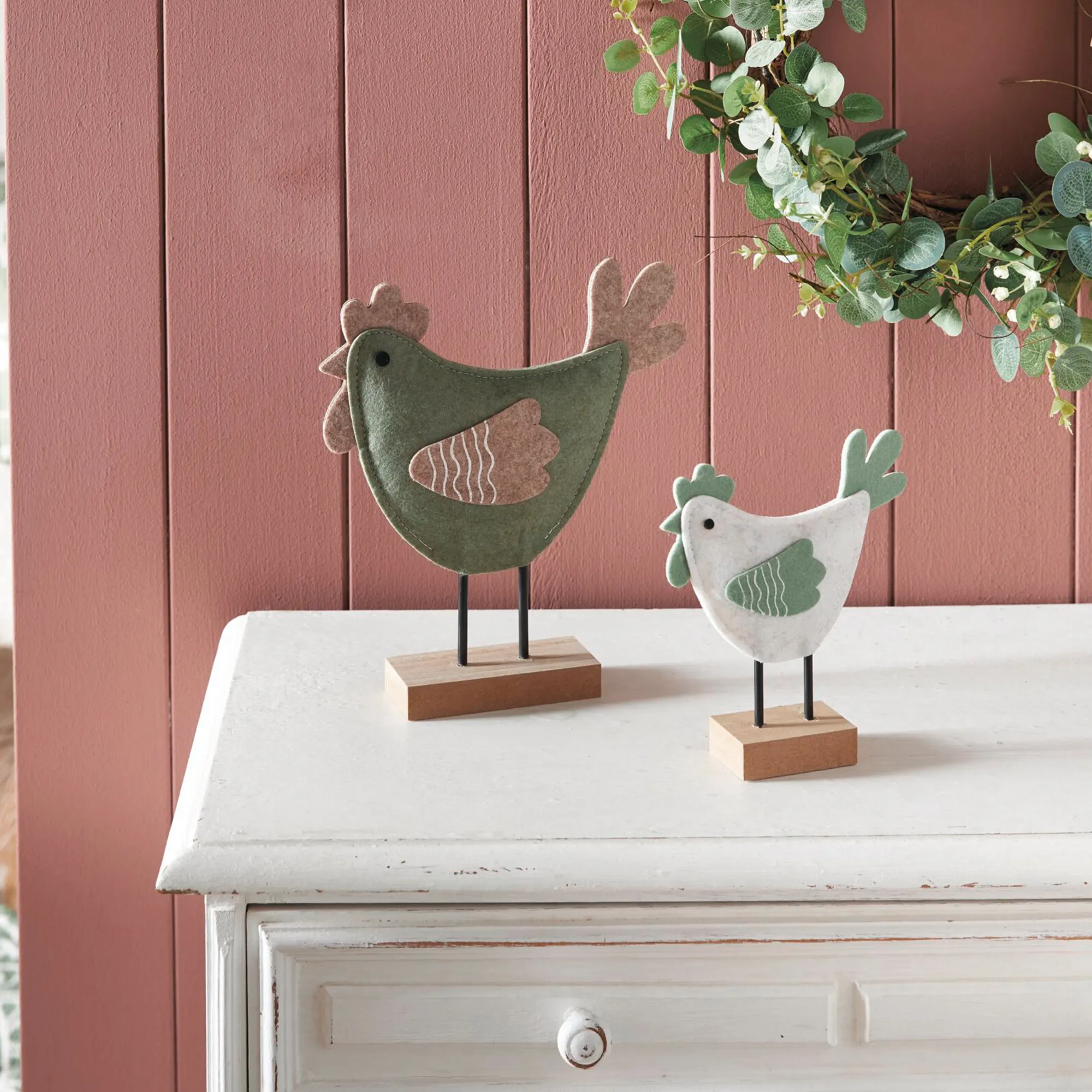 Figur "Henne &amp; Hahn", 2er Set  im Frank Flechtwaren Online Shop kaufen