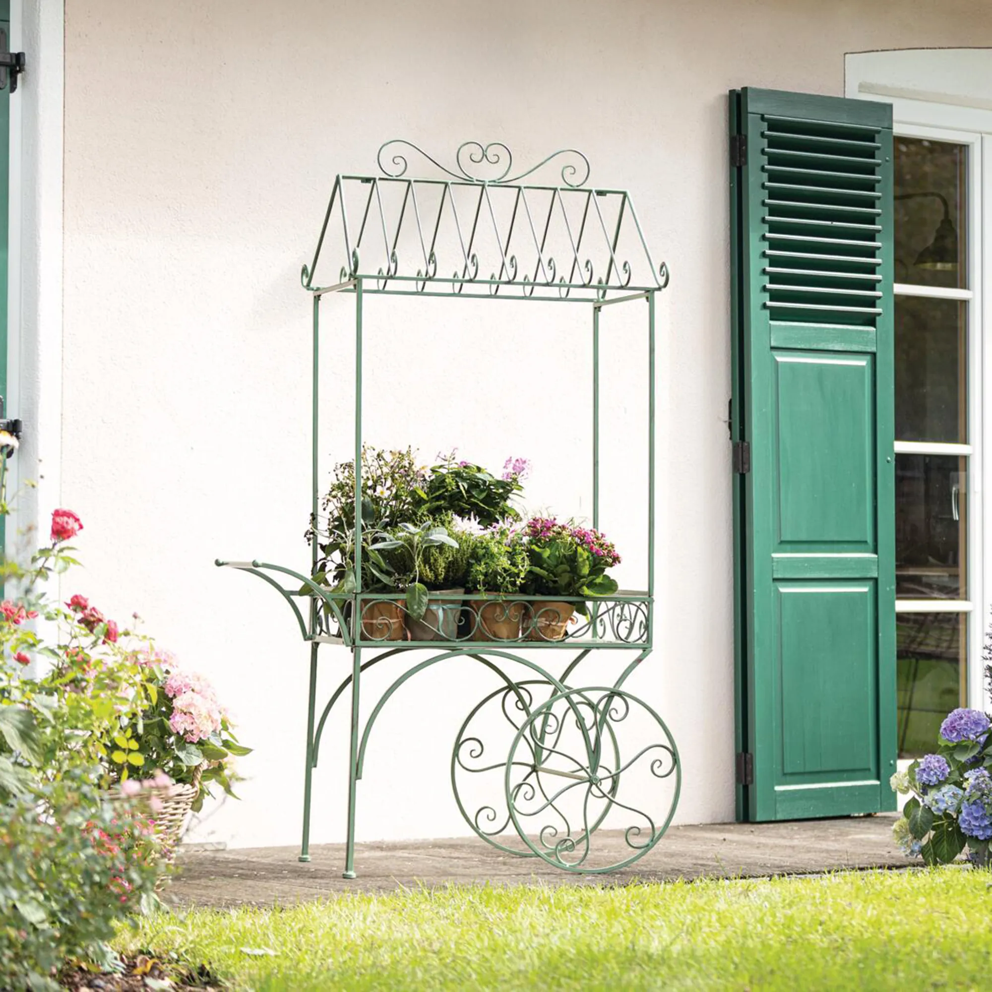Deko-Servierwagen "Vintage"  im Frank Flechtwaren Online Shop für Nostalgischer Herbstgarten kaufen