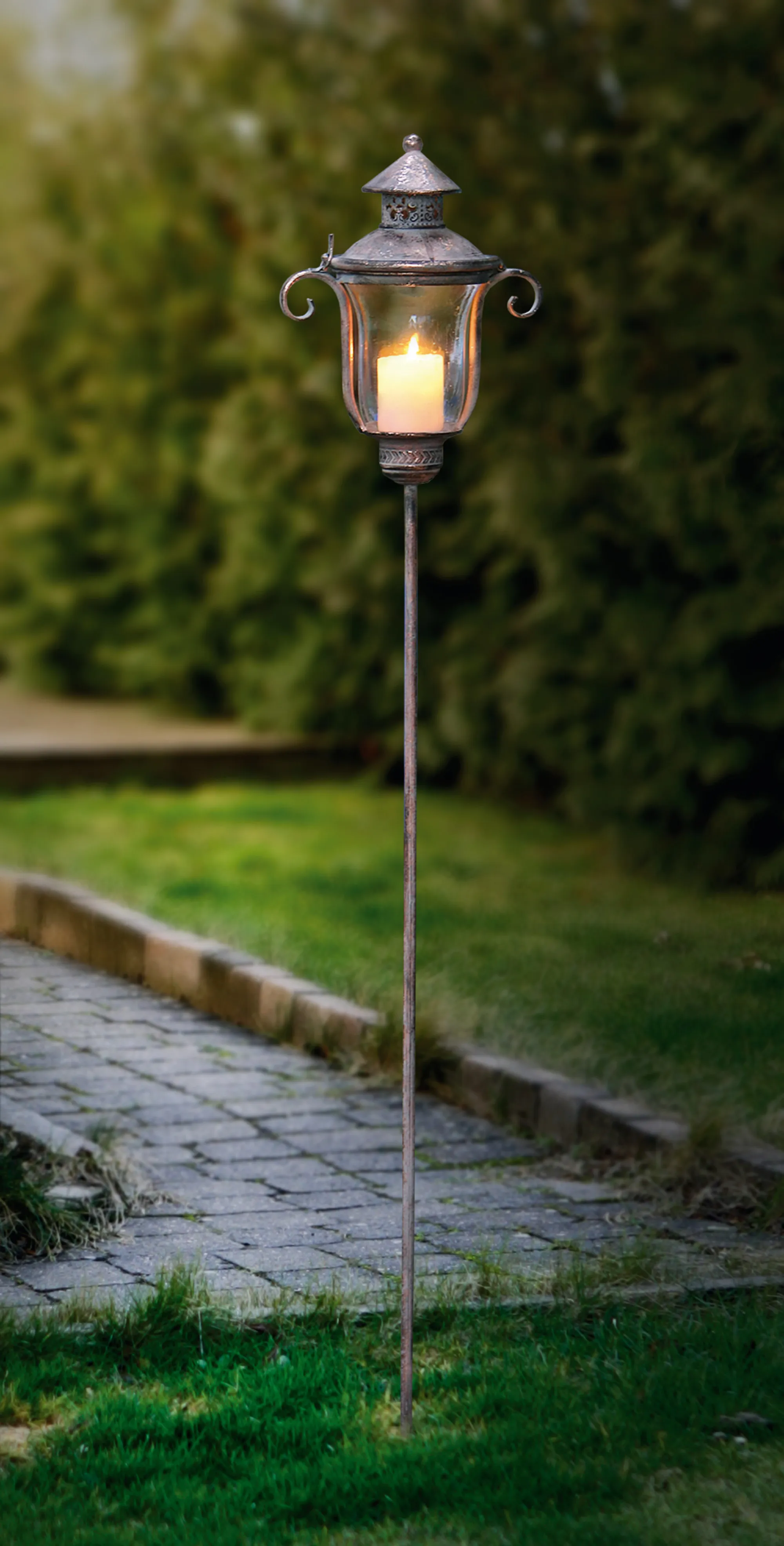 Stablaterne "Shabby-Grey"  im Frank Flechtwaren Online Shop für Nostalgischer Herbstgarten kaufen