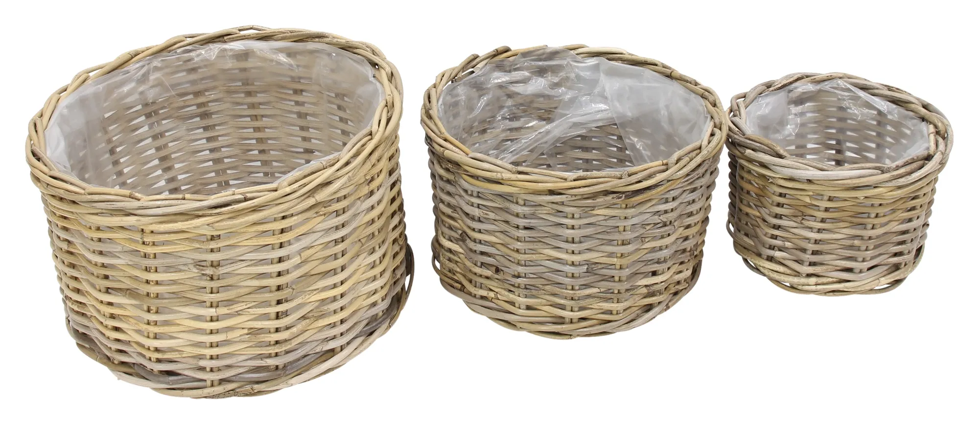 Pflanzkorb "Rattan", 3er Set  im Frank Flechtwaren Online Shop für Magie des Sommers kaufen