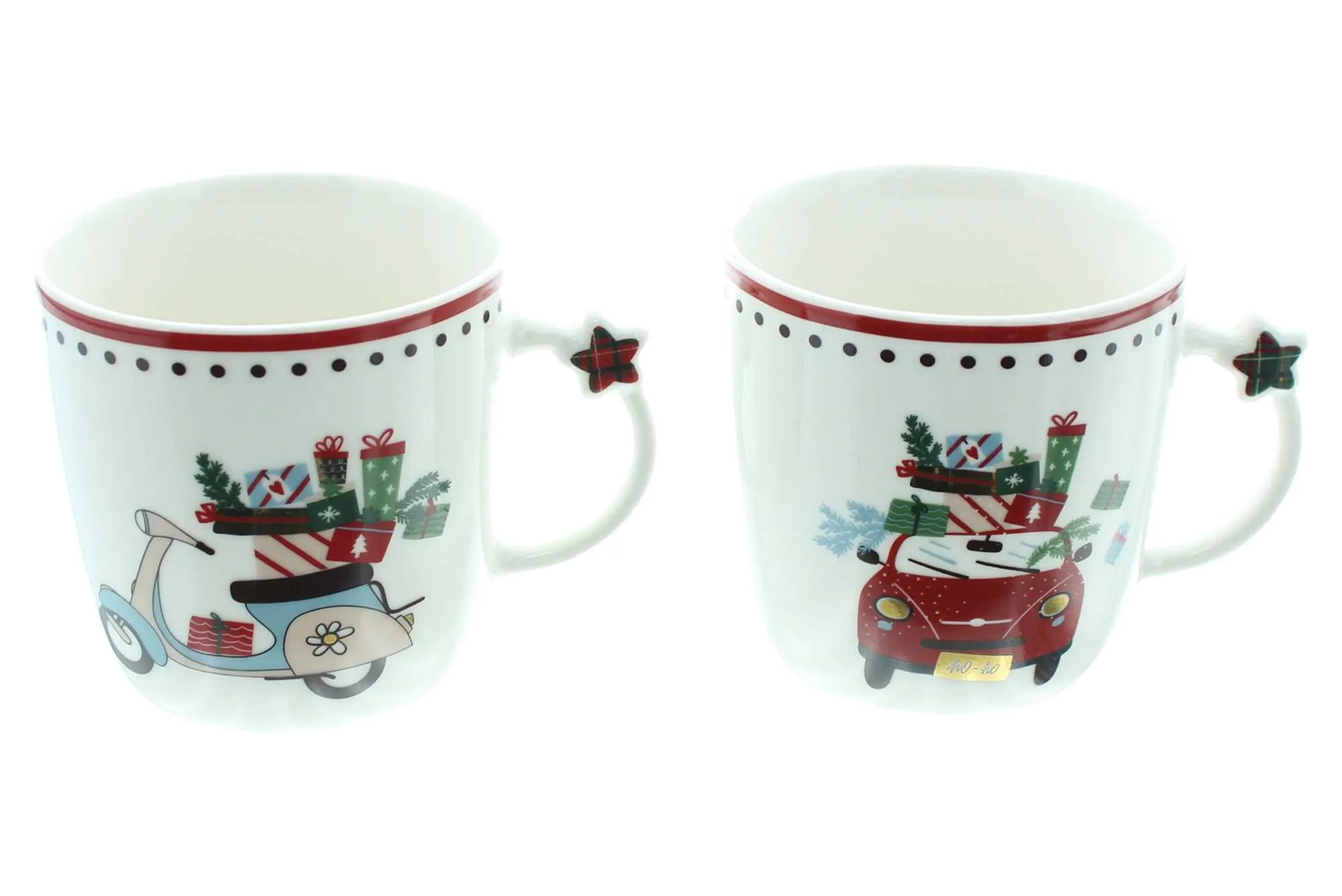 Tasse "Weihnachtstour", 2er Set  im Frank Flechtwaren Online Shop für Welcome to Santa's Home kaufen