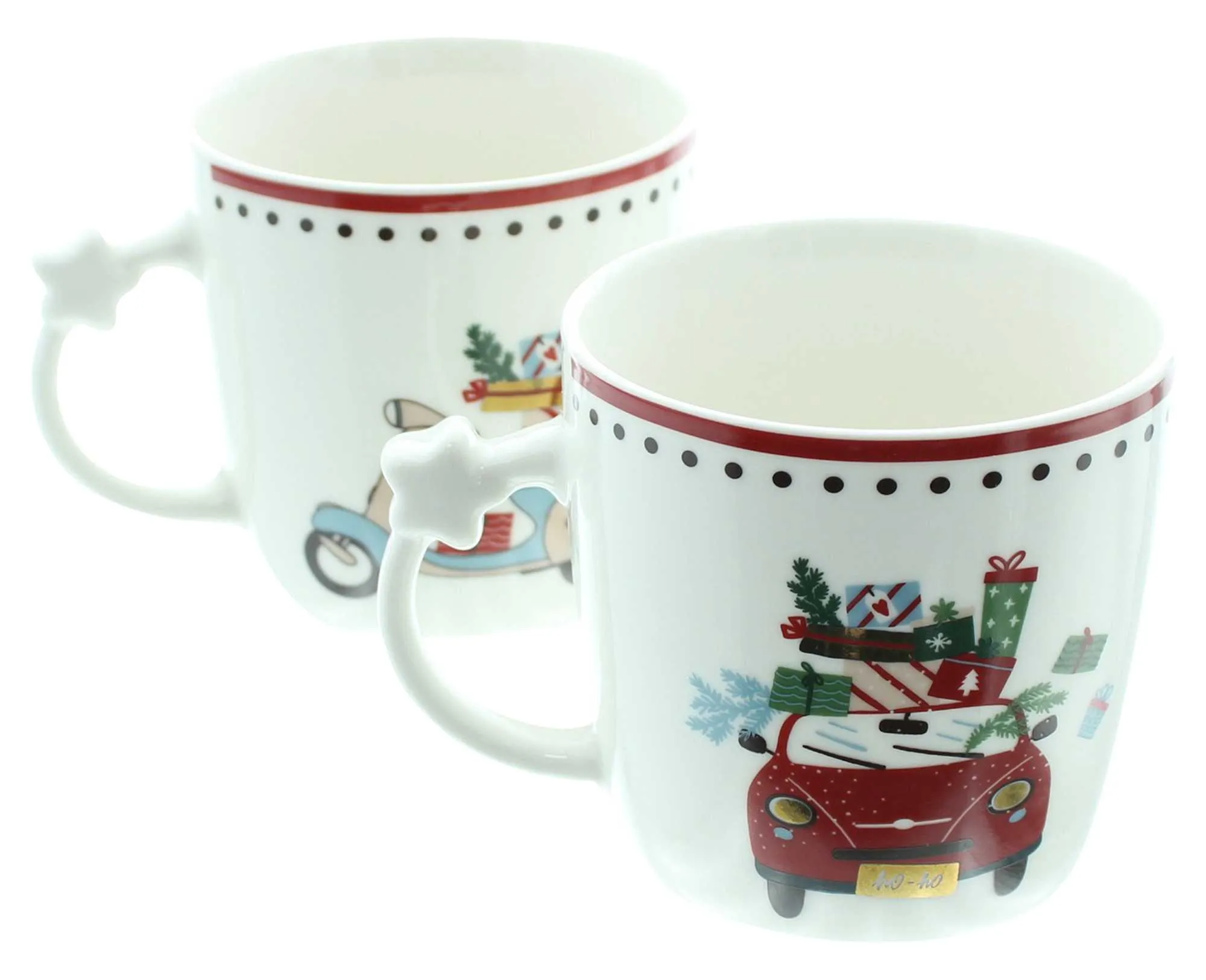 Tasse "Weihnachtstour", 2er Set  im Frank Flechtwaren Online Shop für Welcome to Santa's Home kaufen