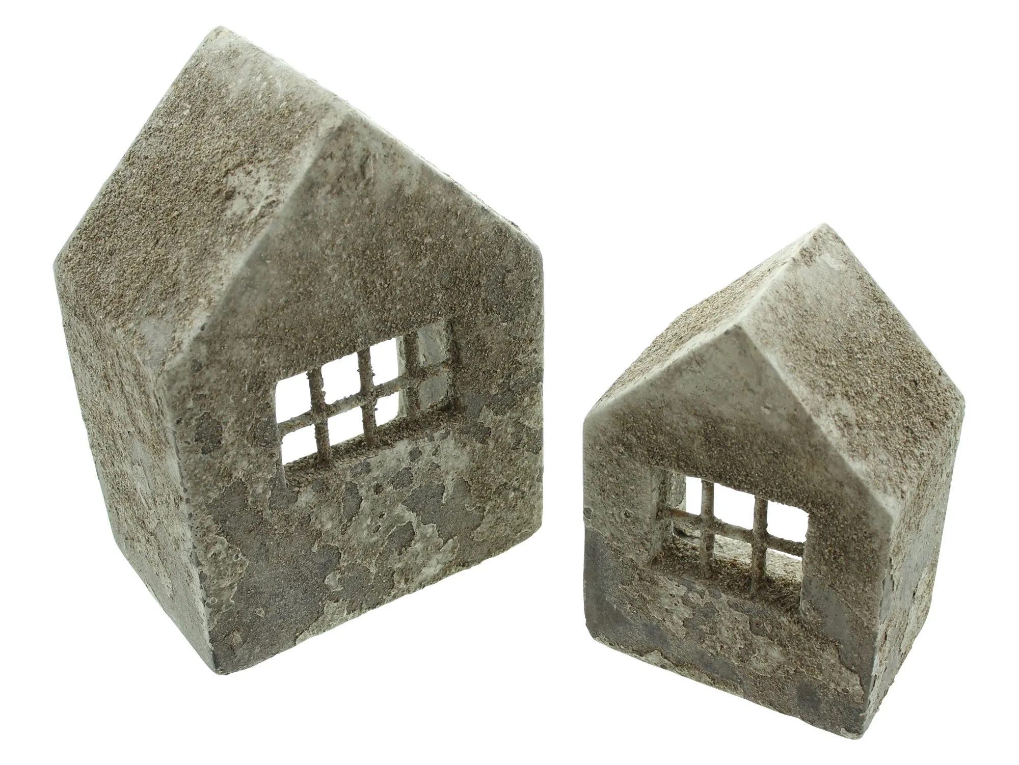 Haus "Beton-Style", 2er Set  im Frank Flechtwaren Online Shop für Bunter Ostergarten kaufen
