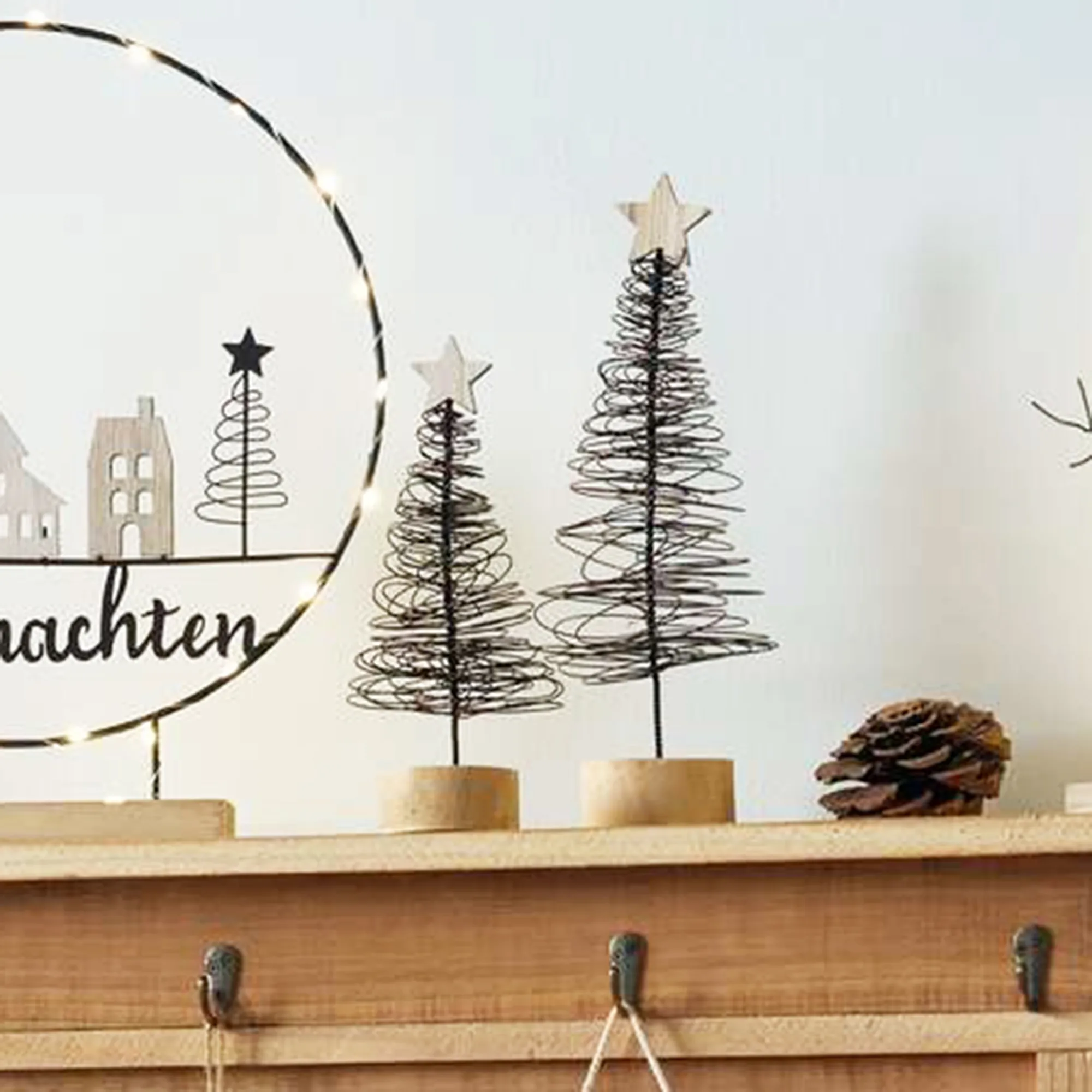 Weihnachtsdeko "Spiral-Tanne", 2er Set  im Frank Flechtwaren Online Shop kaufen