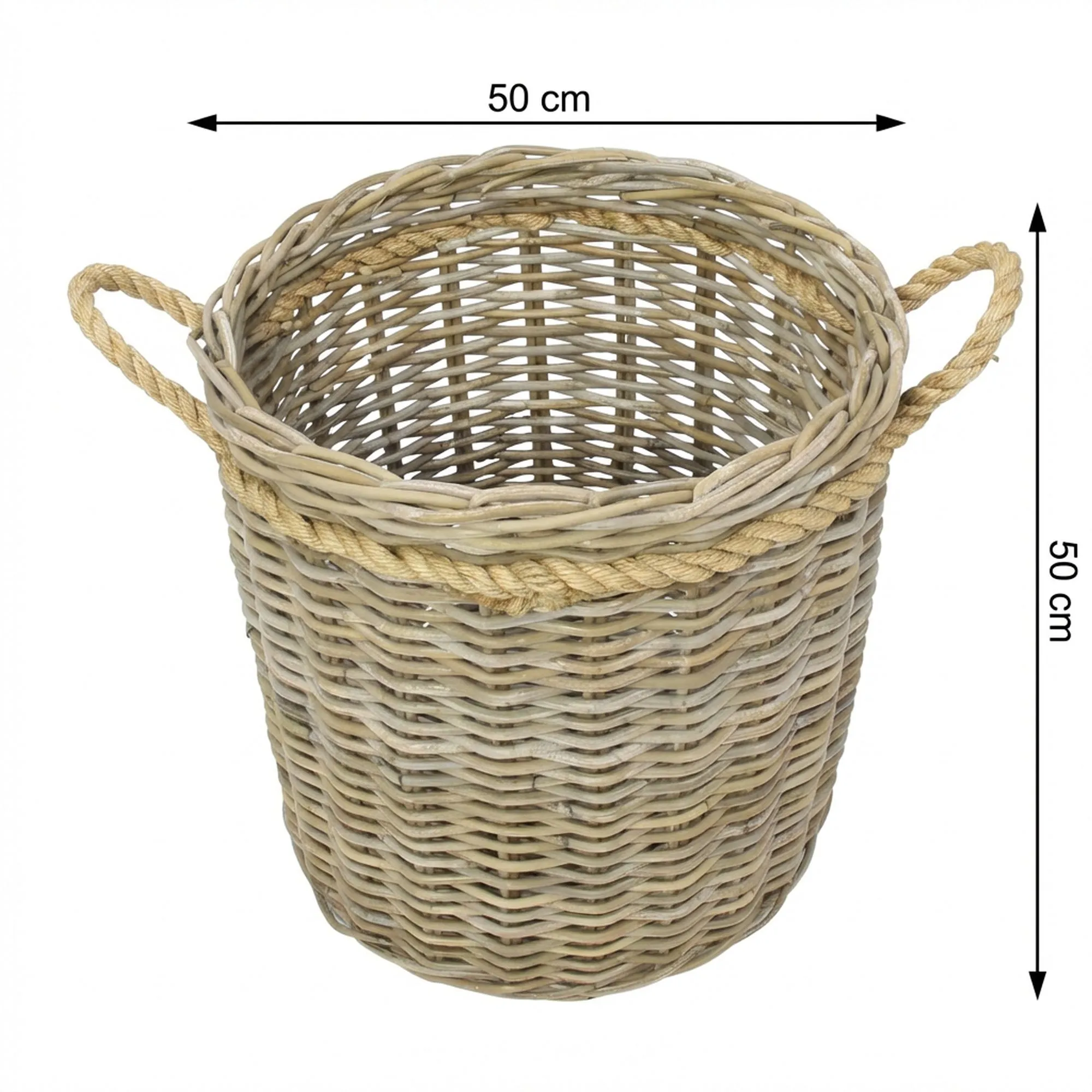 Rattankorb "Koboo-Grey"  im Frank Flechtwaren Online Shop für Landhaus-Flair kaufen