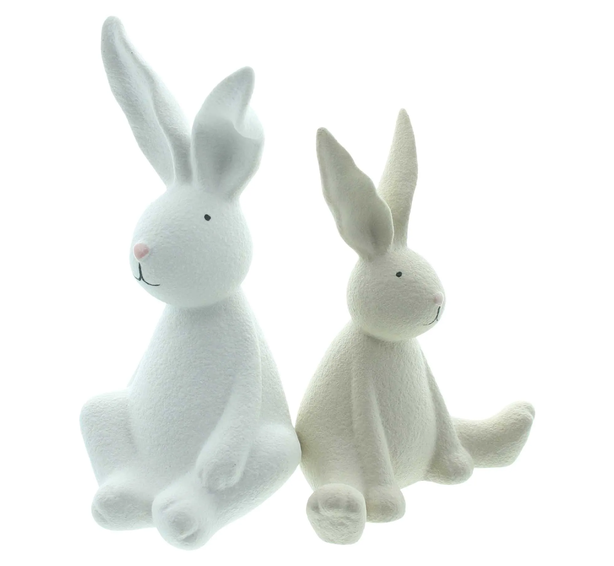 Hase "White &amp; Cream", 2er Set  im Frank Flechtwaren Online Shop für Hasen &amp; Co kaufen