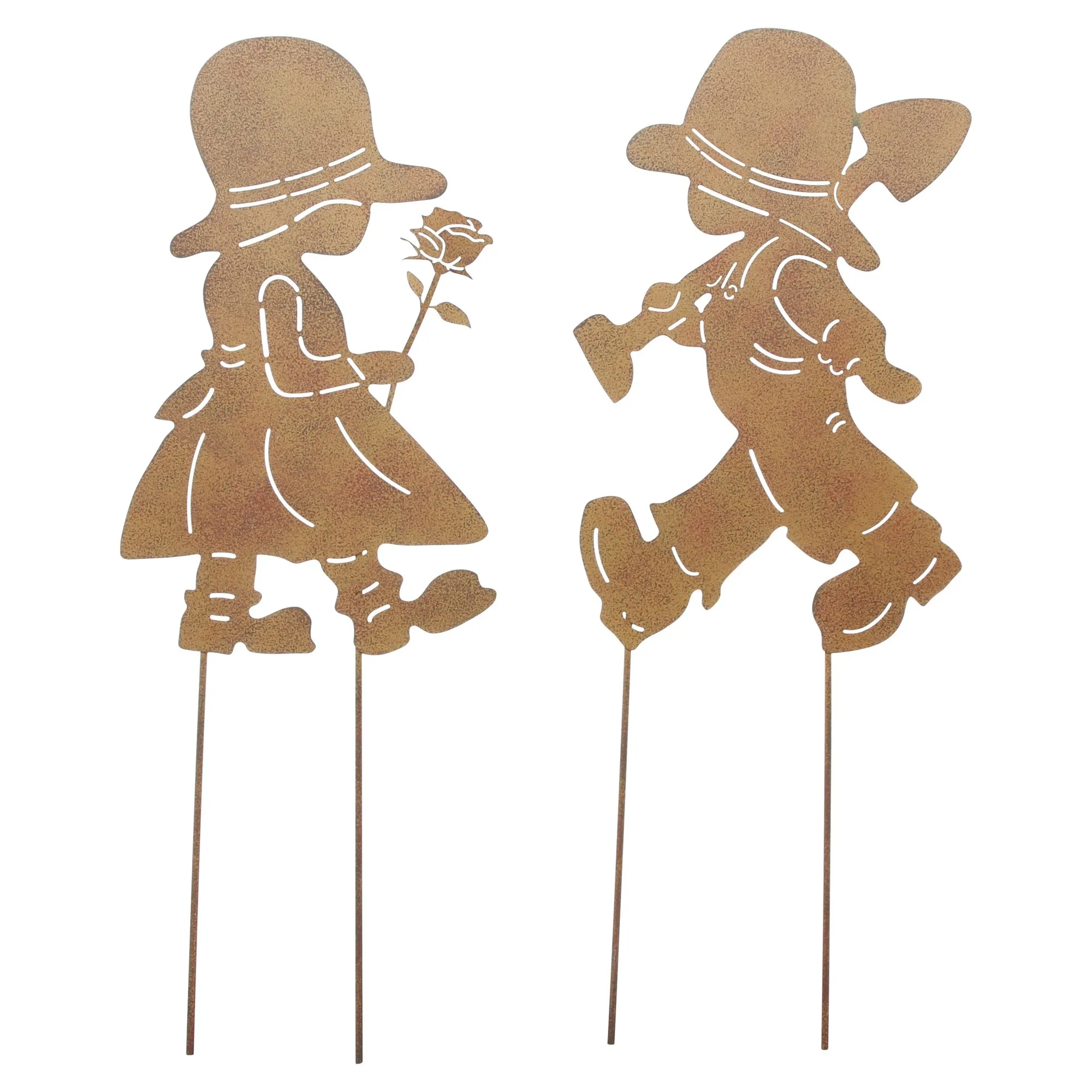 Gartenstecker "Junge &amp; Mädchen", 2er Set  im Frank Flechtwaren Online Shop für Bunter Ostergarten kaufen