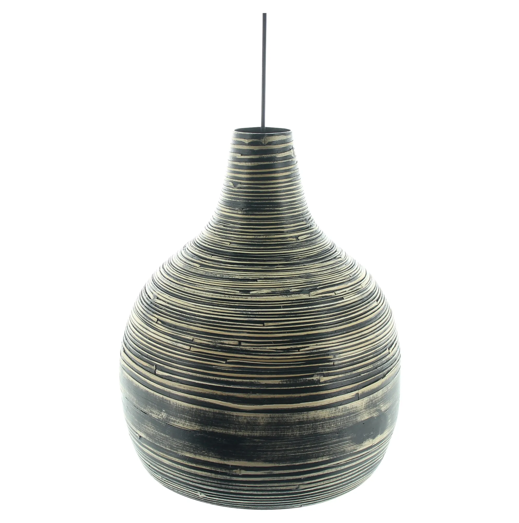 Pendelleuchte "Black Bamboo"  im Frank Flechtwaren Online Shop für Strandbar-Feeling kaufen