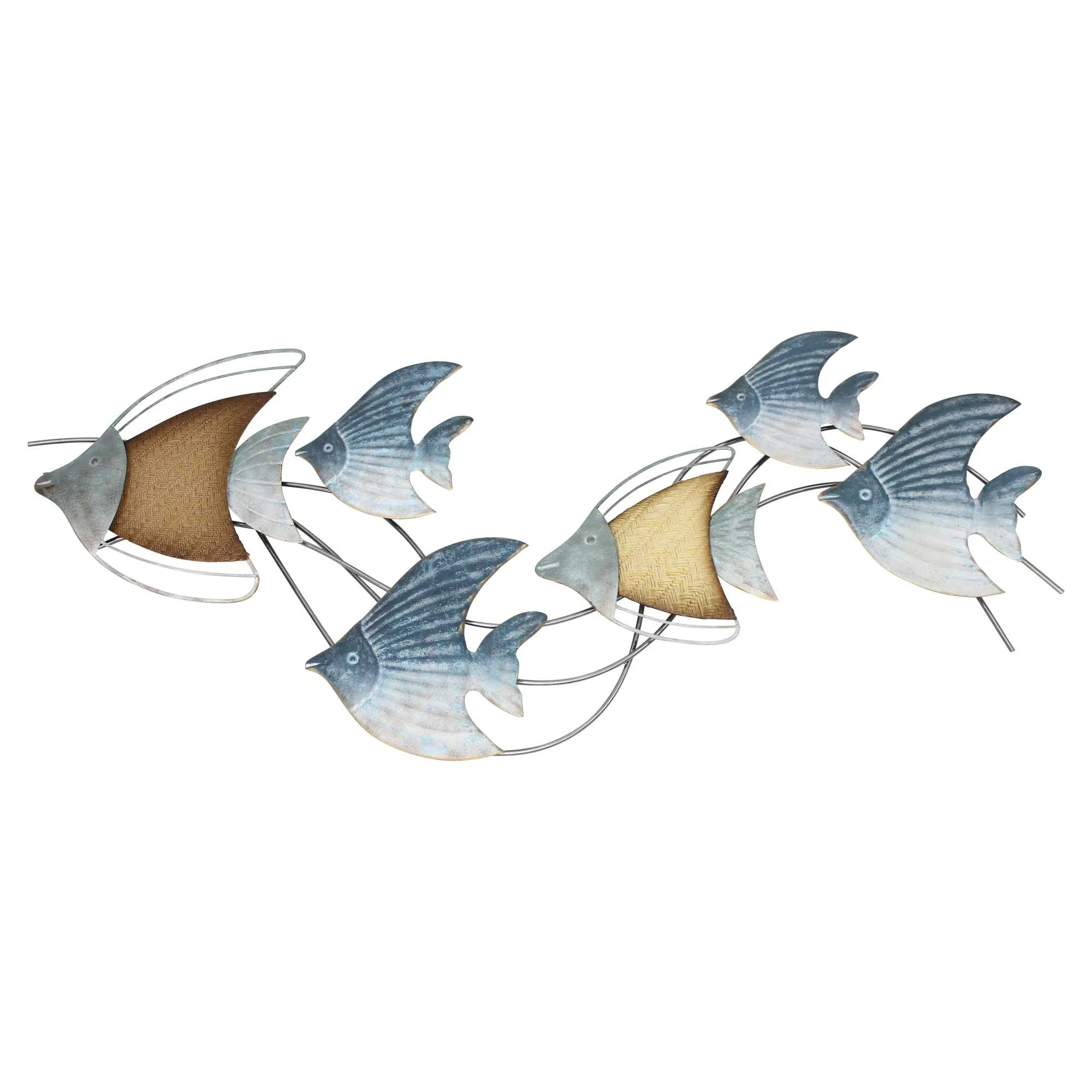 Wanddeko "Fischschwarm"  im Frank Flechtwaren Online Shop für Wanddeko kaufen