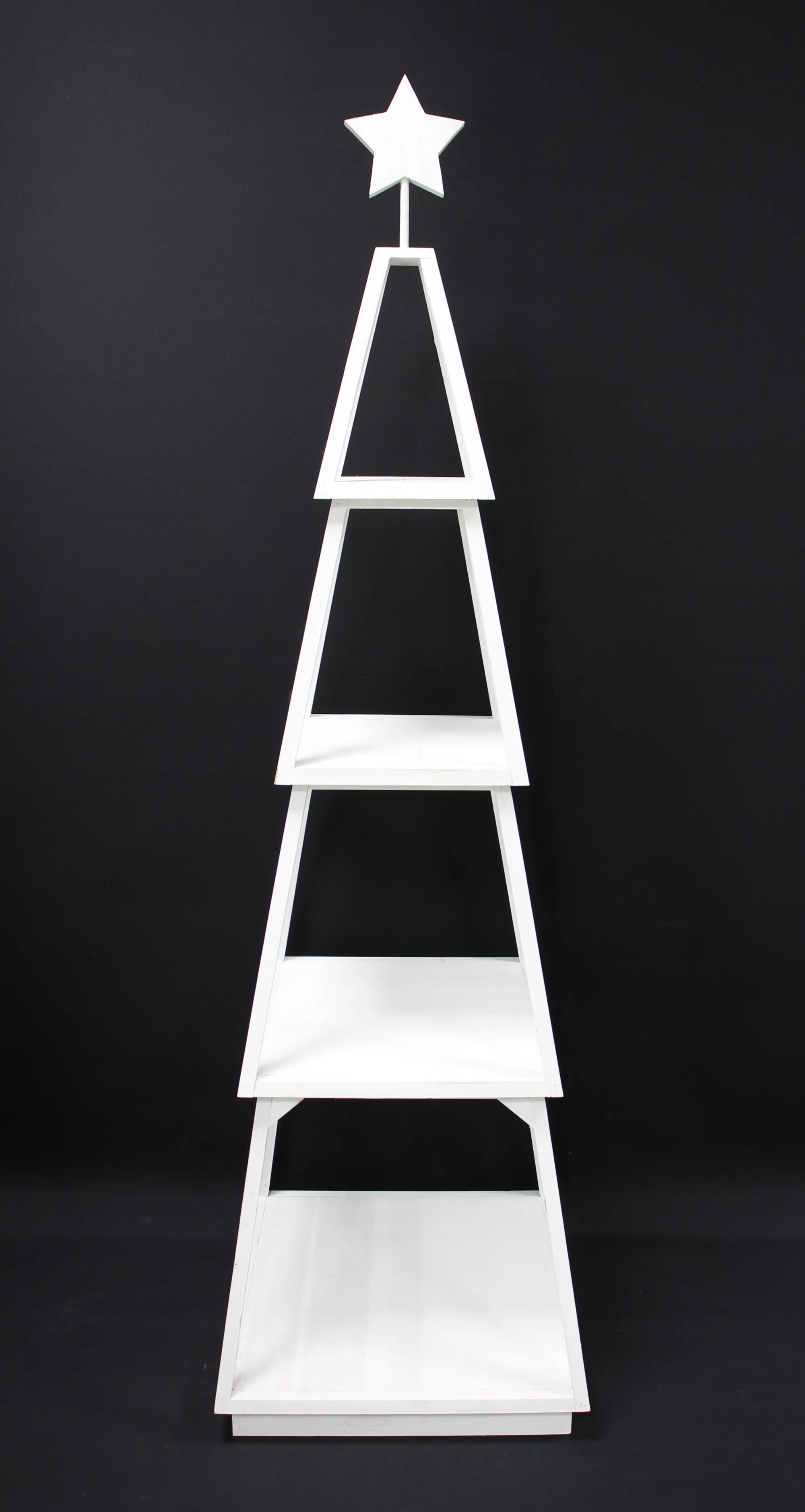 Dekotanne "Shabby-White", 5tlg.  im Frank Flechtwaren Online Shop für Tannenbäume kaufen