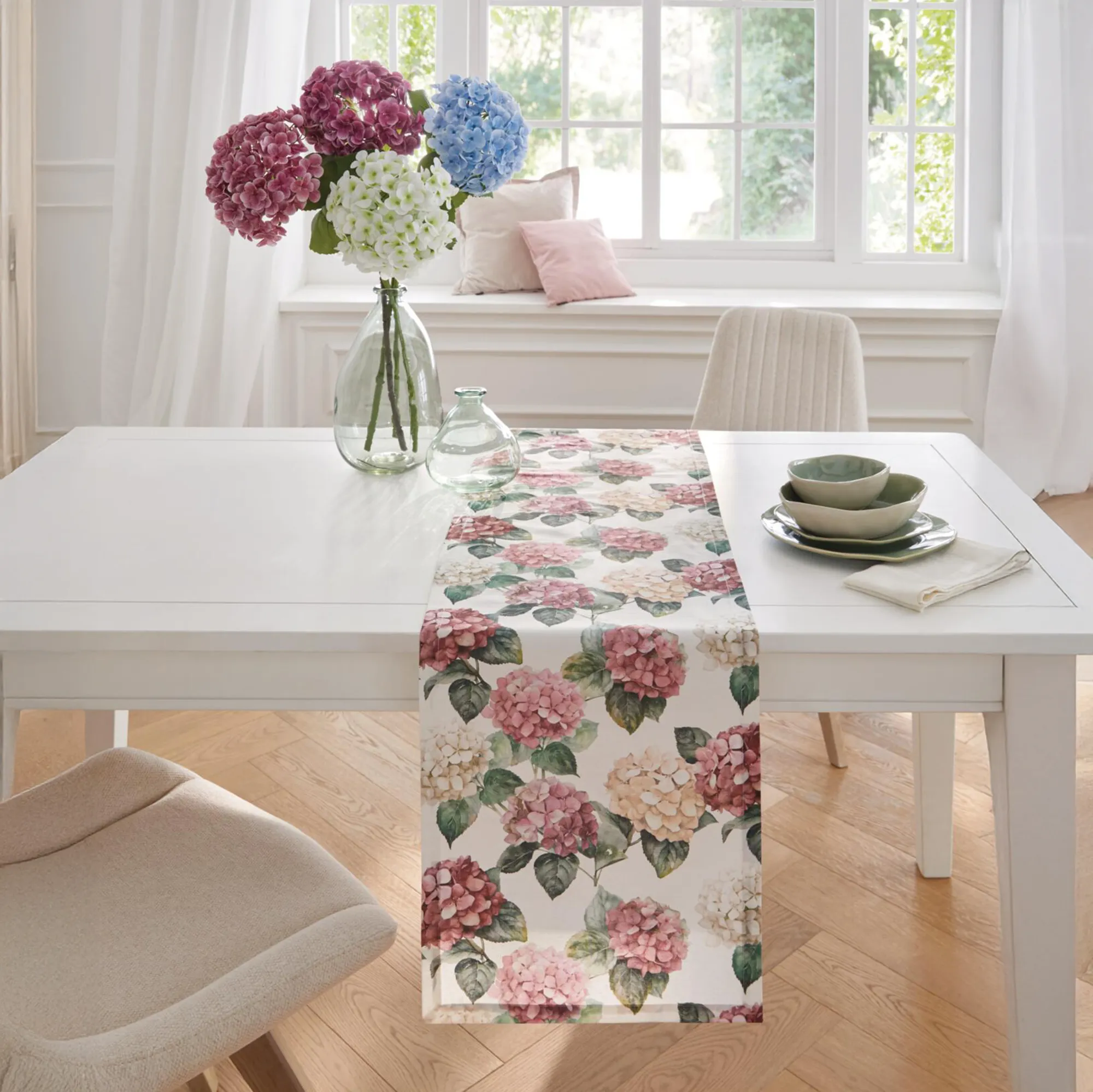 Kunstblume "Blaue Hortensie"  im Frank Flechtwaren Online Shop für Kunstpflanzen kaufen
