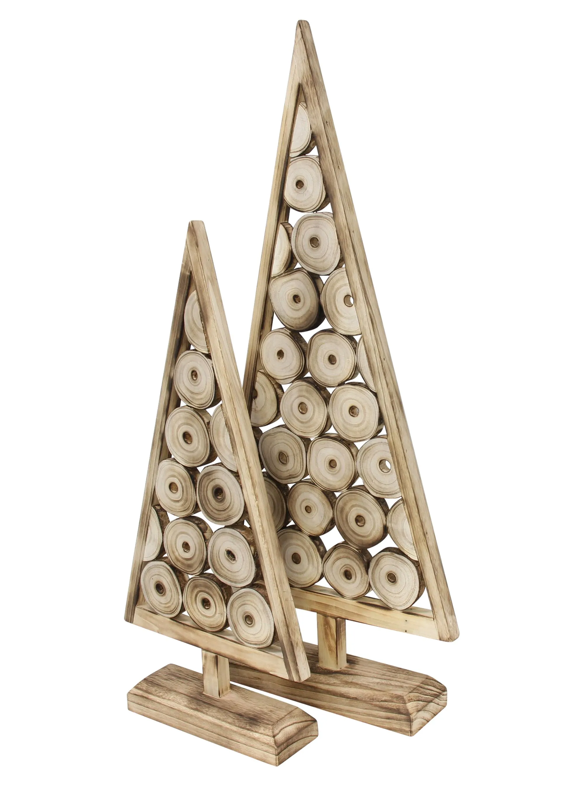 Holzdeko "Tannenbaum", 2er Set  im Frank Flechtwaren Online Shop für Tannenbäume kaufen