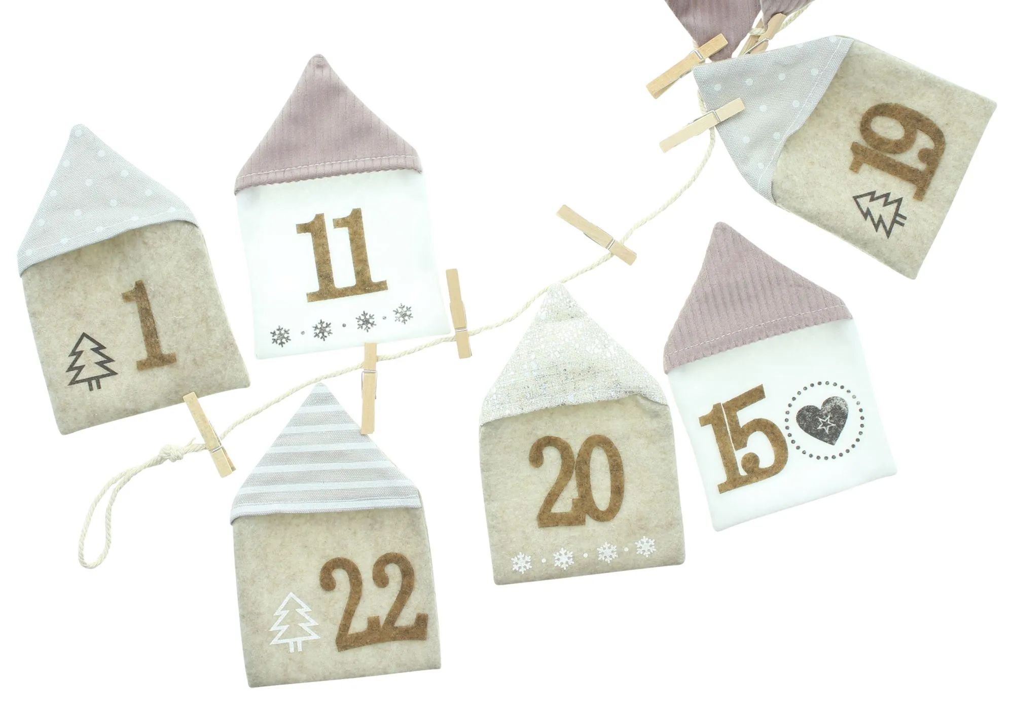Adventskalender "Weihnachtshäuser"  im Frank Flechtwaren Online Shop für Adventskalender kaufen