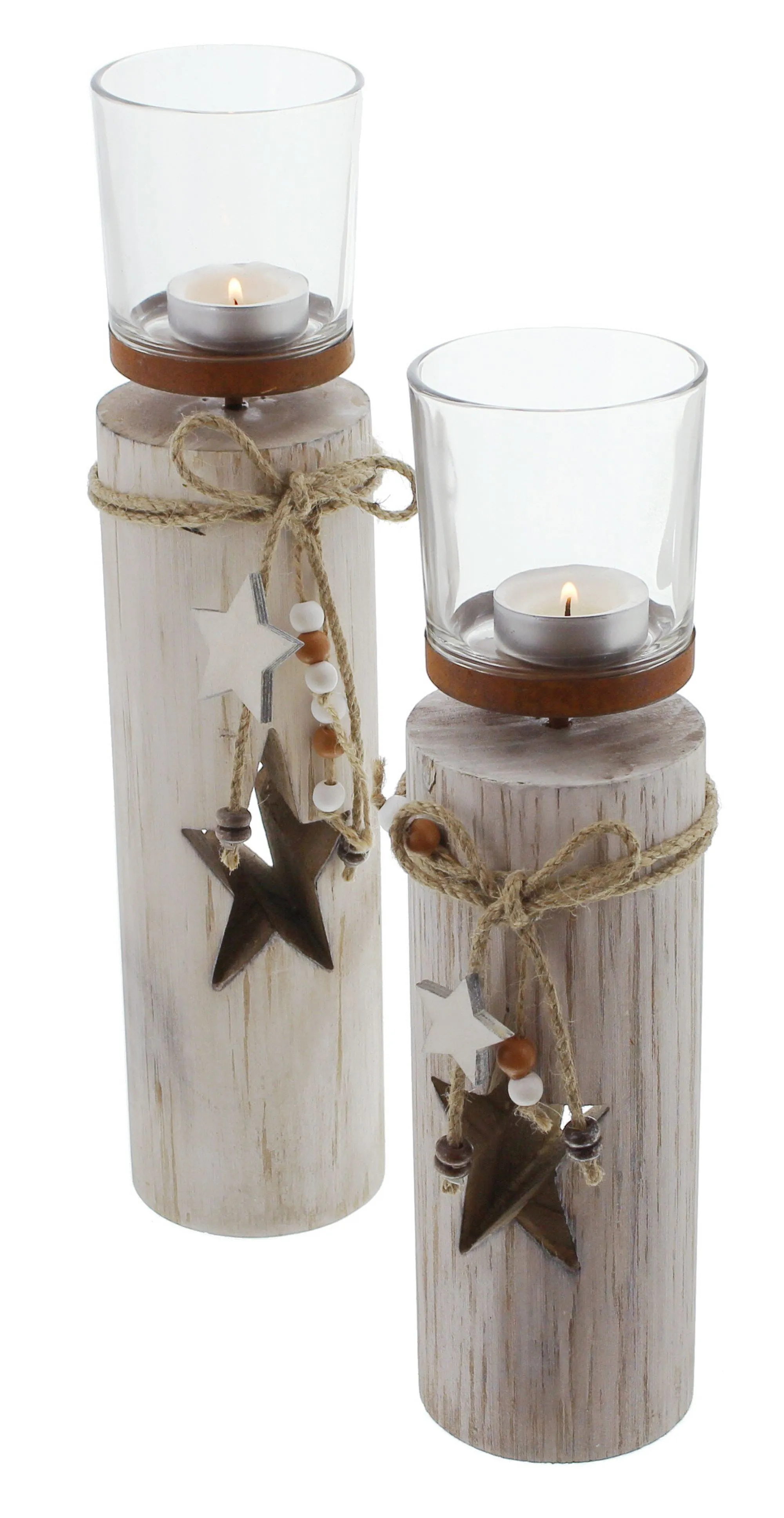 Windlicht "Sternchen", 2er Set  im Frank Flechtwaren Online Shop für Nordischer Winter kaufen