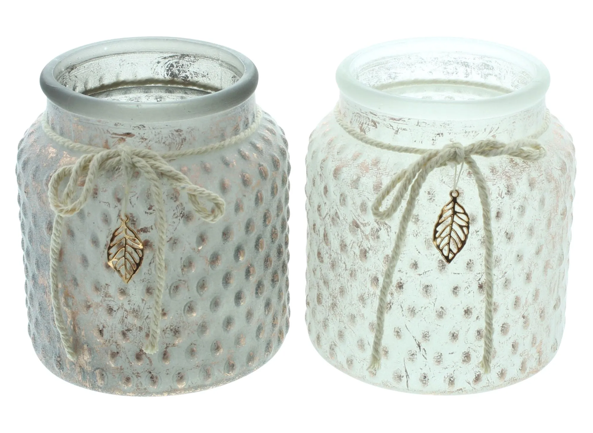 Windlicht "Kupferblatt", 2er Set  im Frank Flechtwaren Online Shop für Windlichter kaufen
