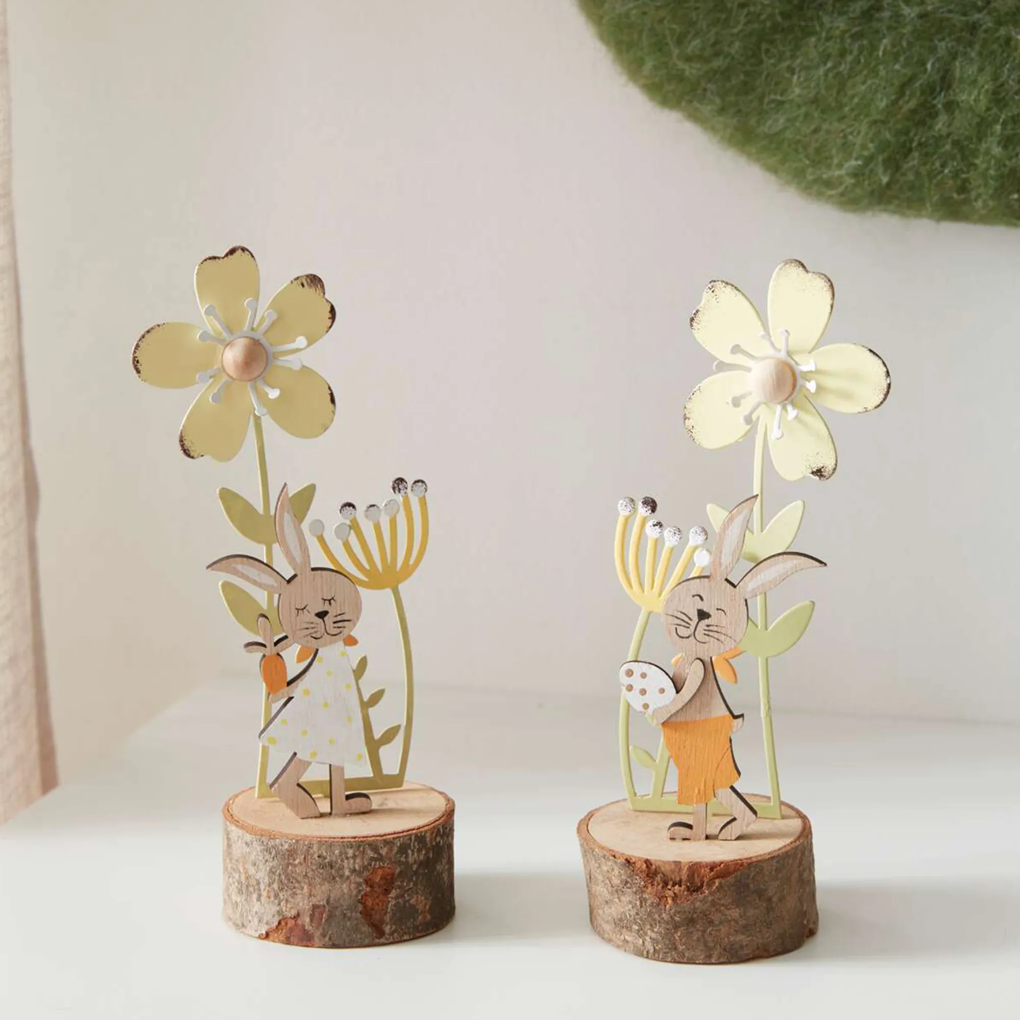 Hase "Blumenwiese", 2er Set  im Frank Flechtwaren Online Shop kaufen