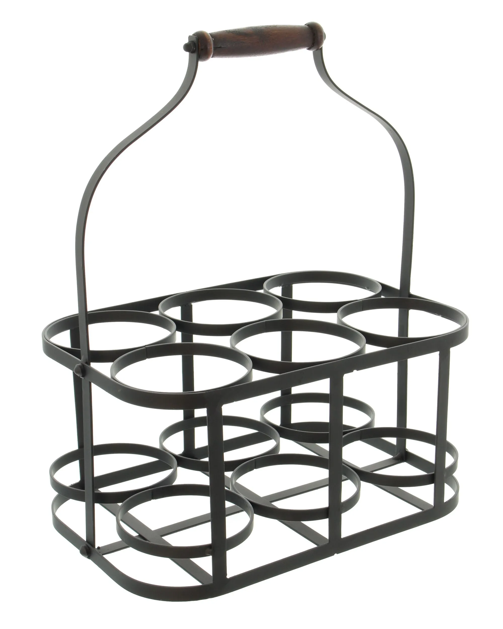 Flaschenkorb "Metall", für 6 Flaschen  im Frank Flechtwaren Online Shop für Grill &amp; Chill kaufen