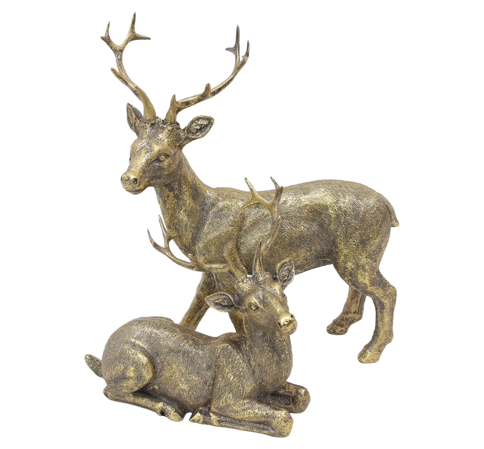 Deko-Hirsch "Golden", 2er Set  im Frank Flechtwaren Online Shop für For Animal Lovers kaufen
