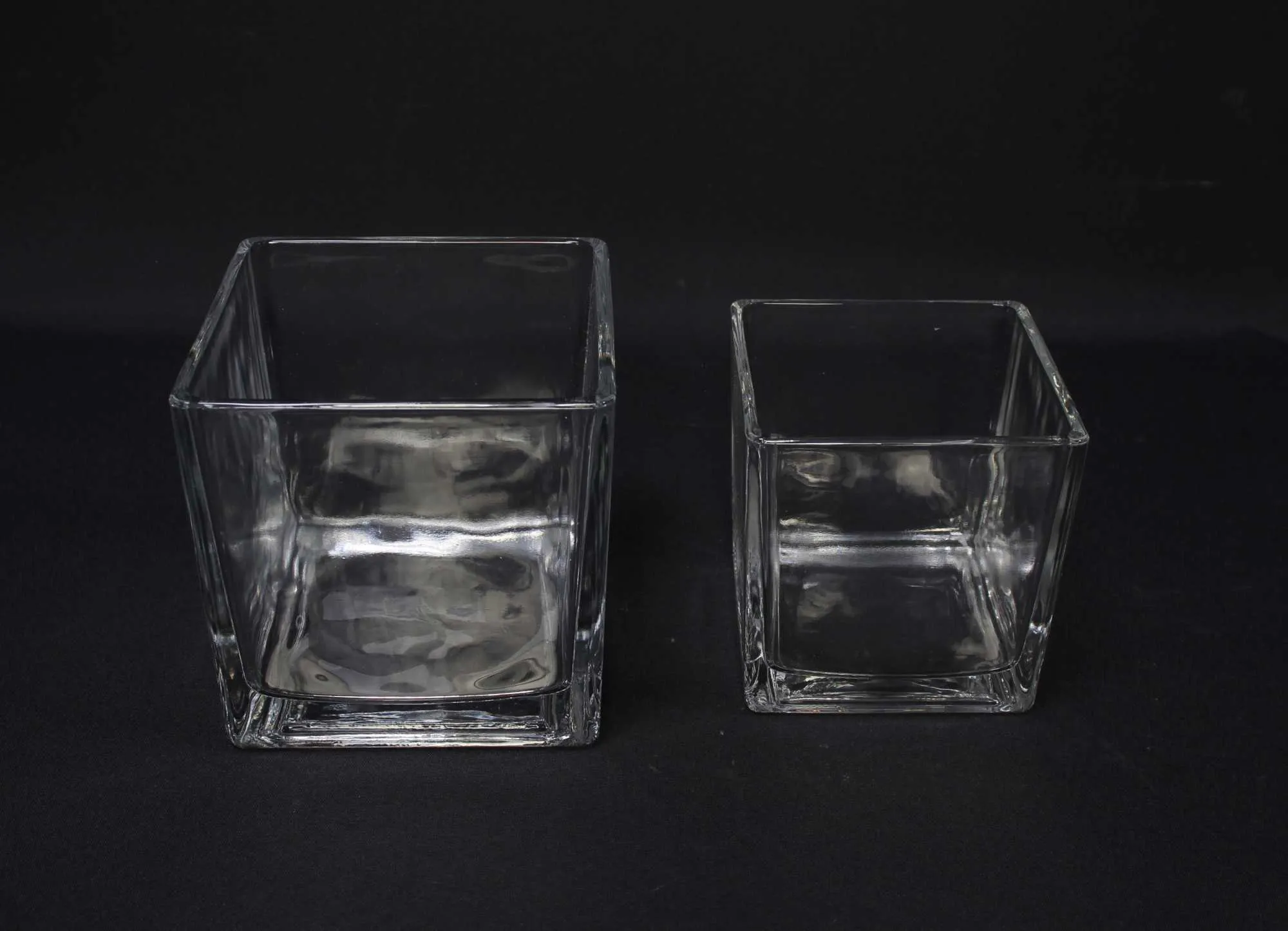 Dekoglas "Quadrat", 2er Set  im Frank Flechtwaren Online Shop für Windlichter kaufen