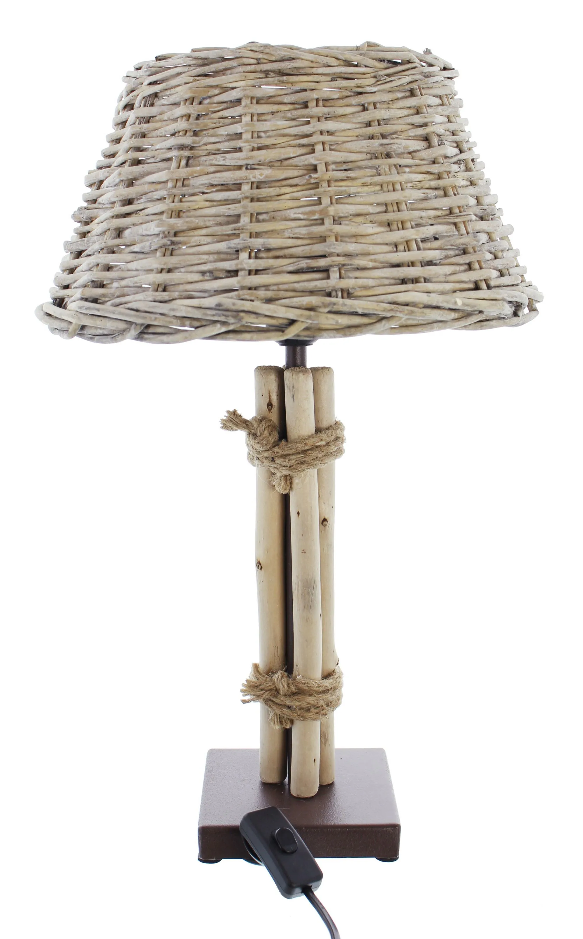 Tischleuchte "Treibholz-Charme"  im Frank Flechtwaren Online Shop für Schlafzimmer kaufen