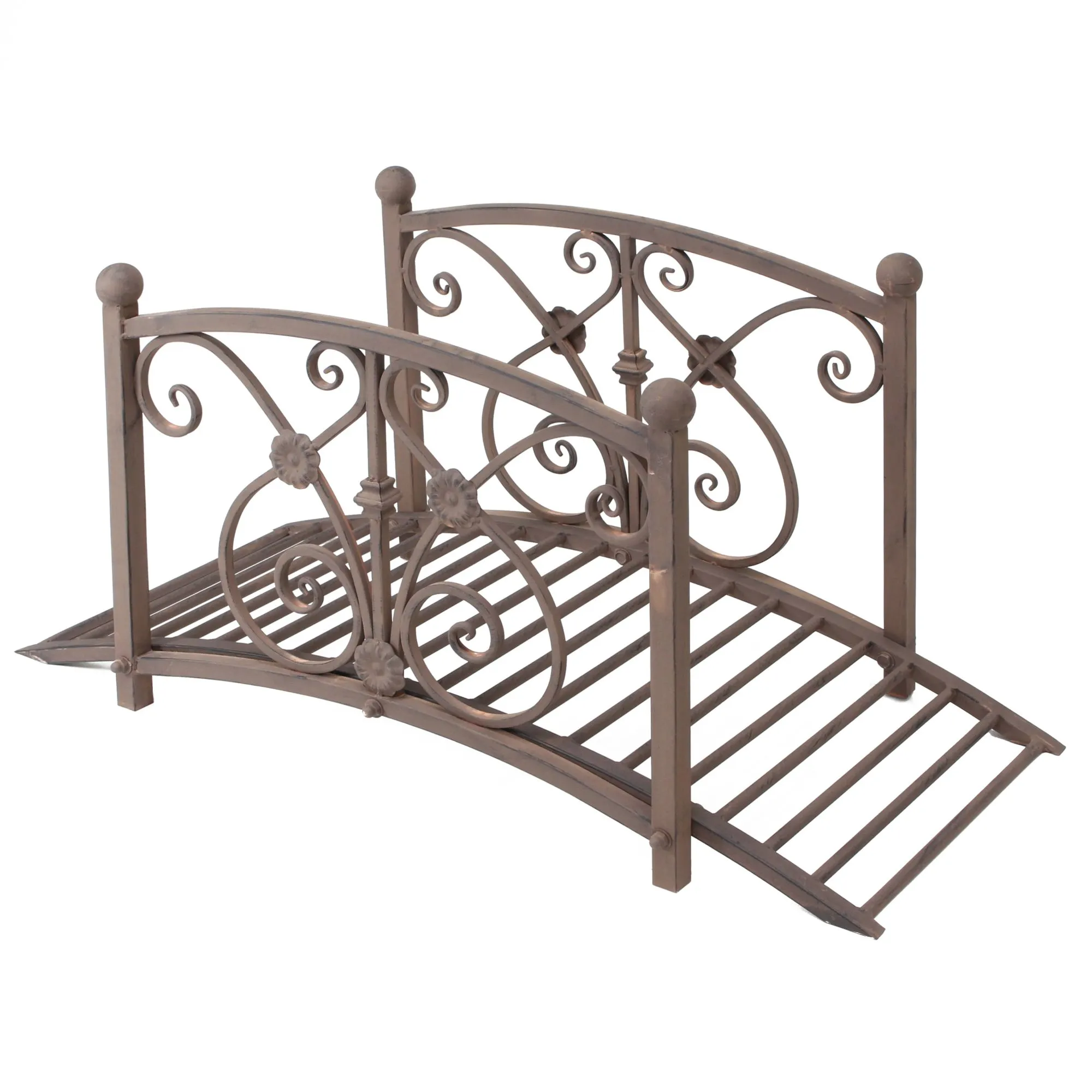 Dekobrücke "Bachlauf"  im Frank Flechtwaren Online Shop für Rostdeko für Ihren Garten kaufen
